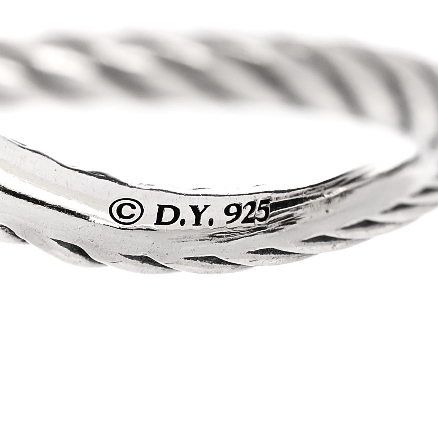 David Yurman Sterling Silver Diamond 28mm Open Starburst Ring 54 6.75 4 of 4