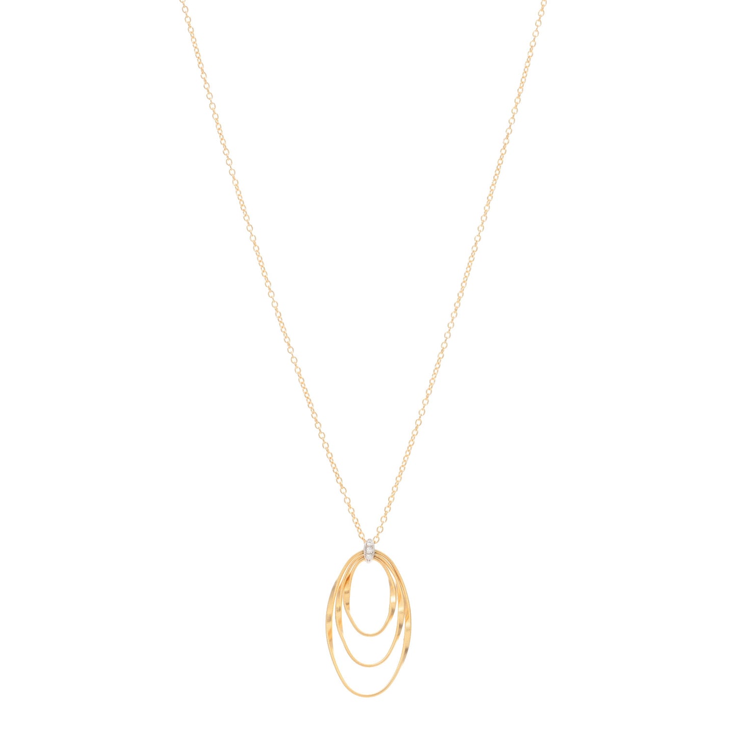 18K Yellow White Gold Diamond Marrakech Onde Pendant Necklace