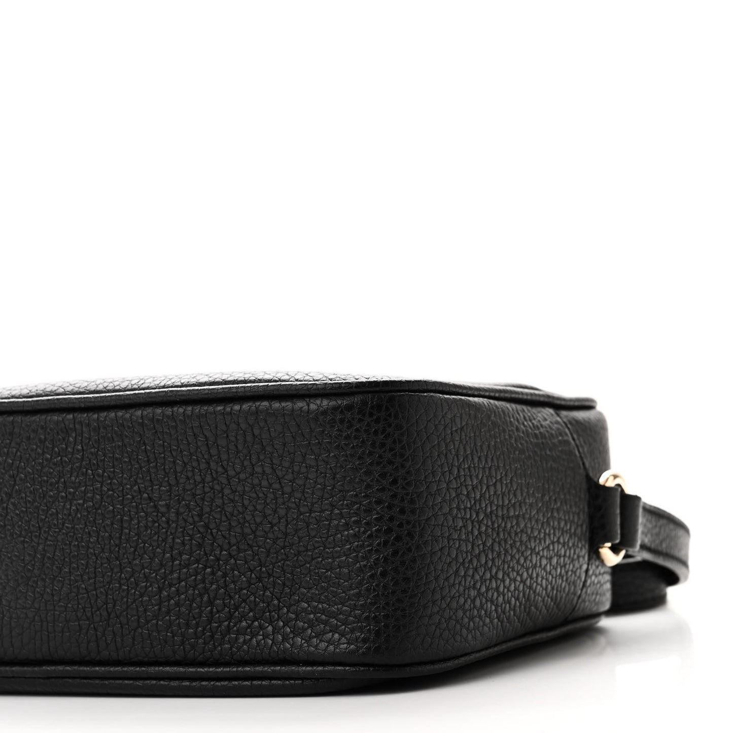 Pebbled Calfskin Small Soho Disco Bag Black