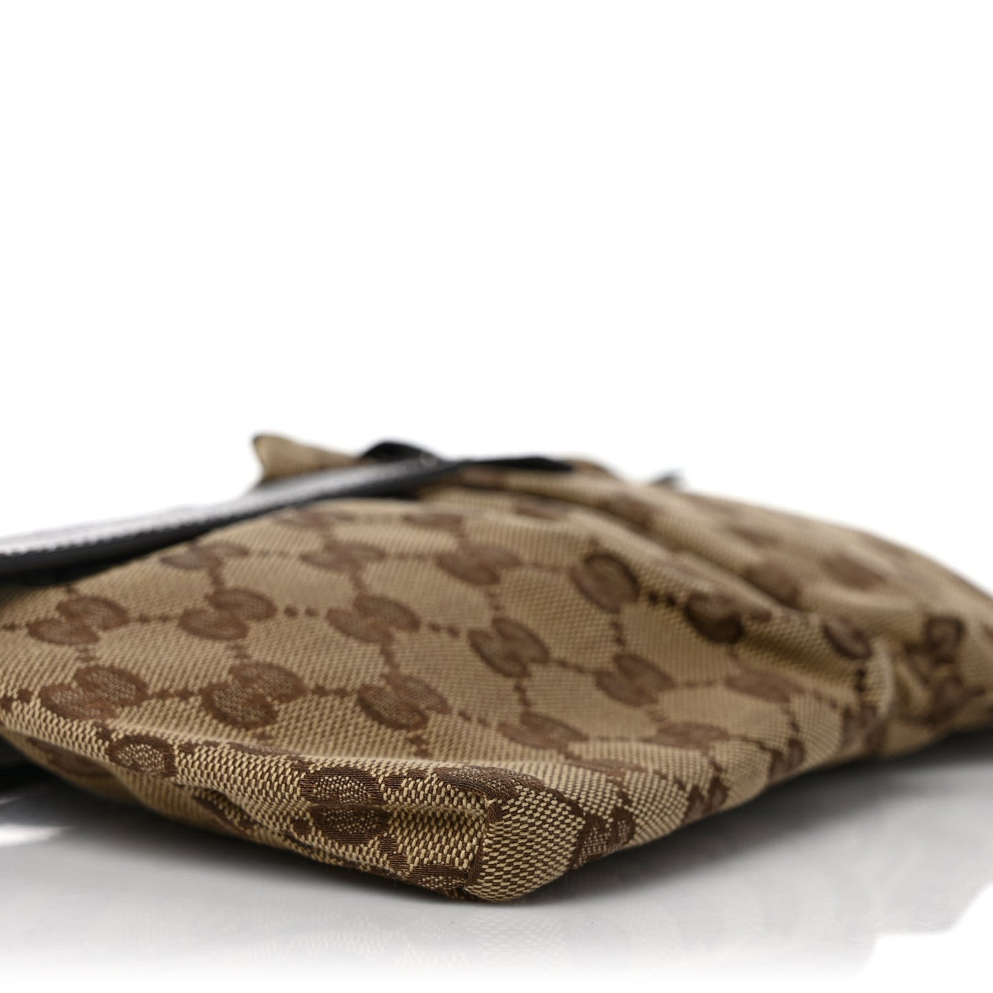GG Monogram Double Pocket Belt Bag Dark Brown