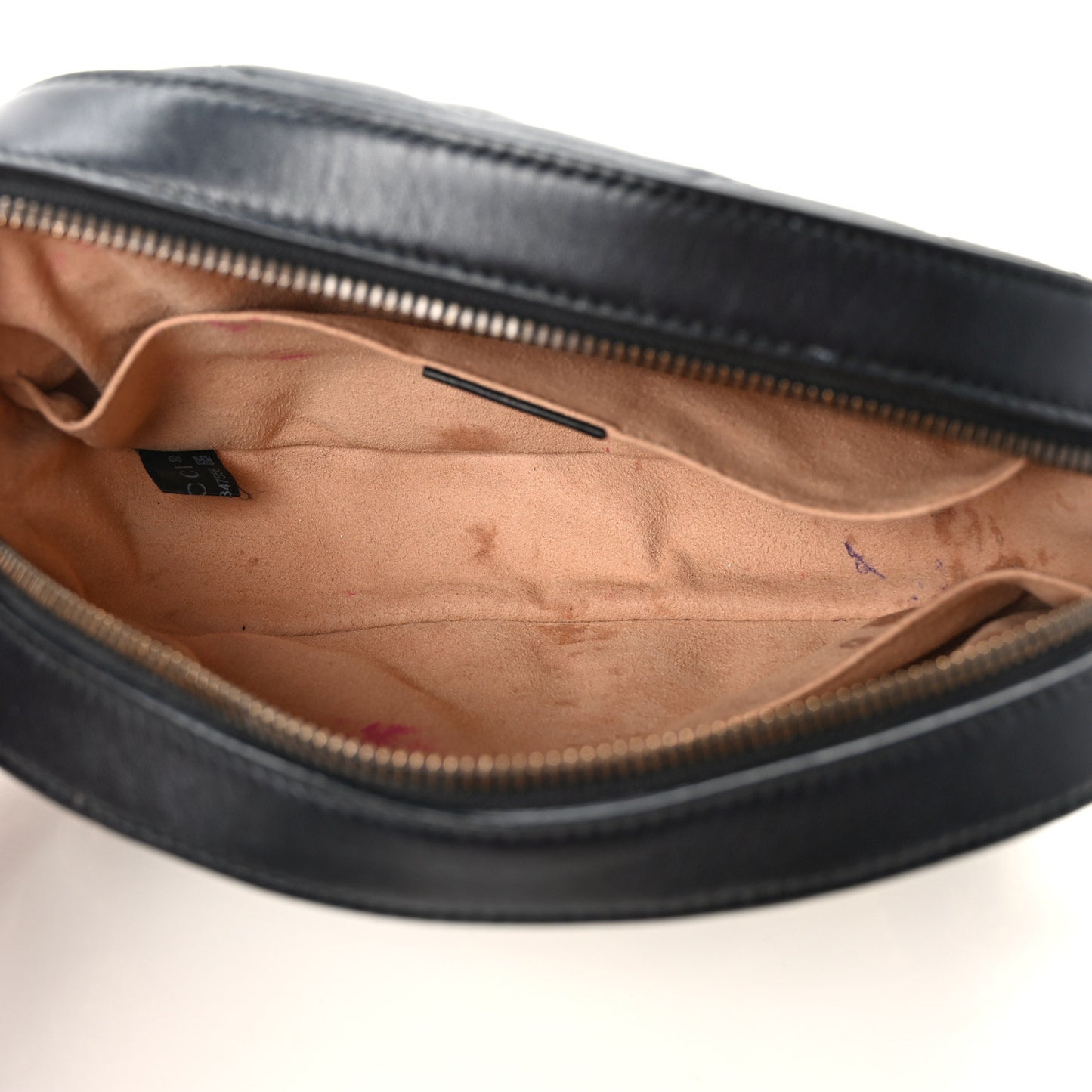 Calfskin Matelasse Animal Studs GG Marmont Belt Bag 95 34 85/34 Black