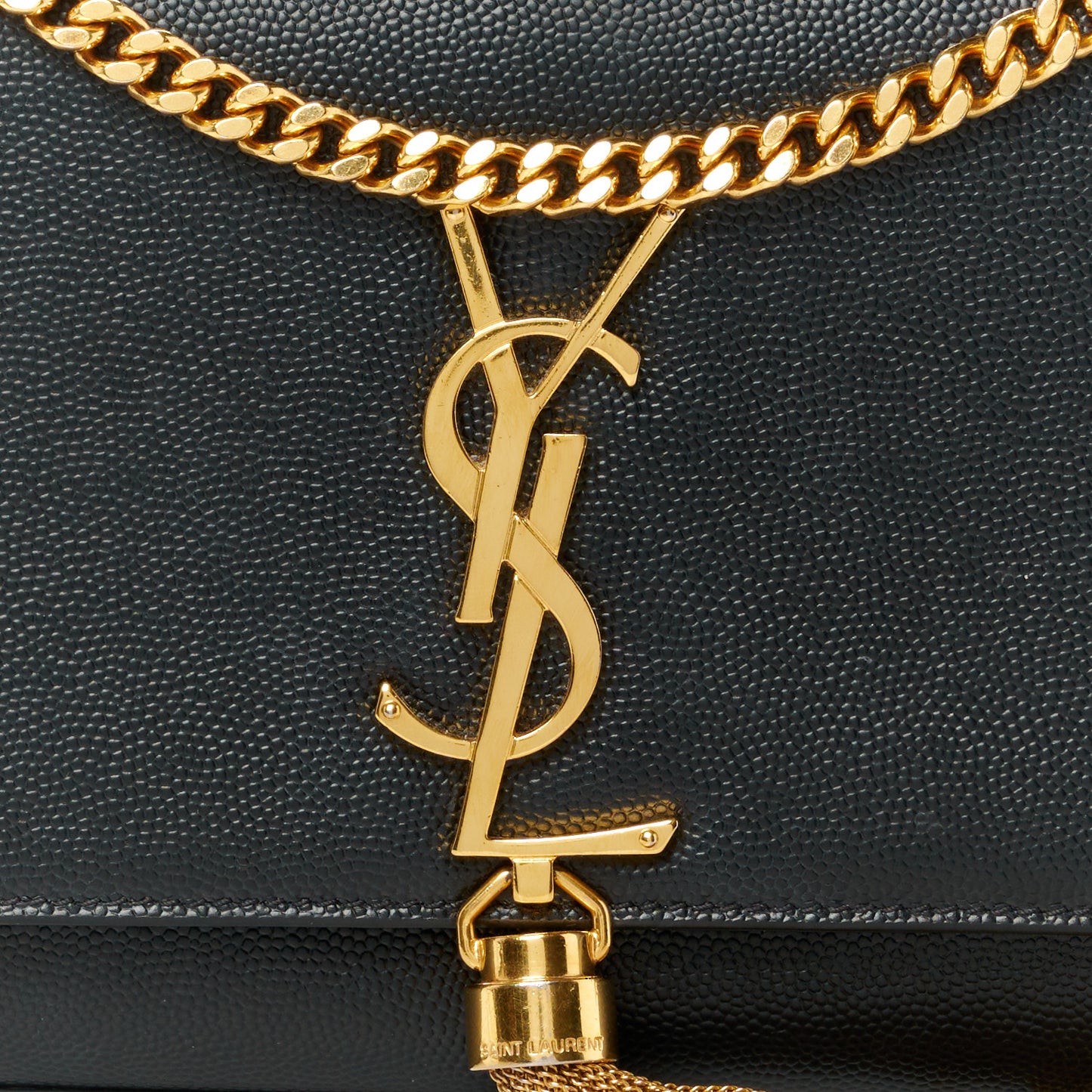 Grain De Poudre Small Classic Monogram Kate Tassel Satchel Black