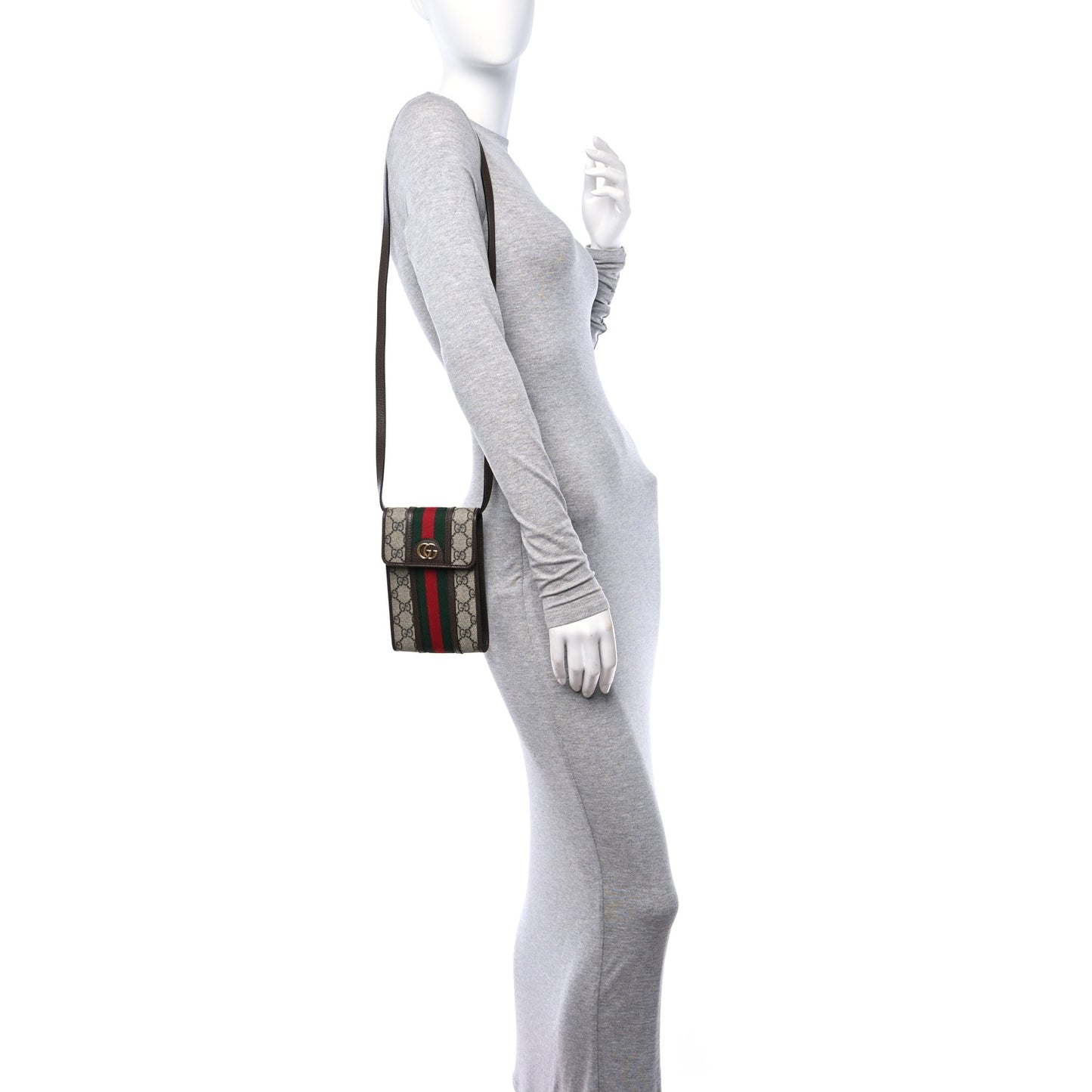 GG Supreme Monogram Web Mini Ophidia Crossbody Bag Beige New Acero