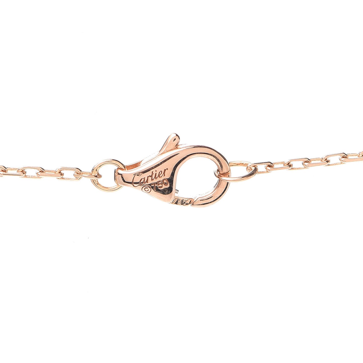 18K Pink Gold Diamond Trinity Pendant Necklace