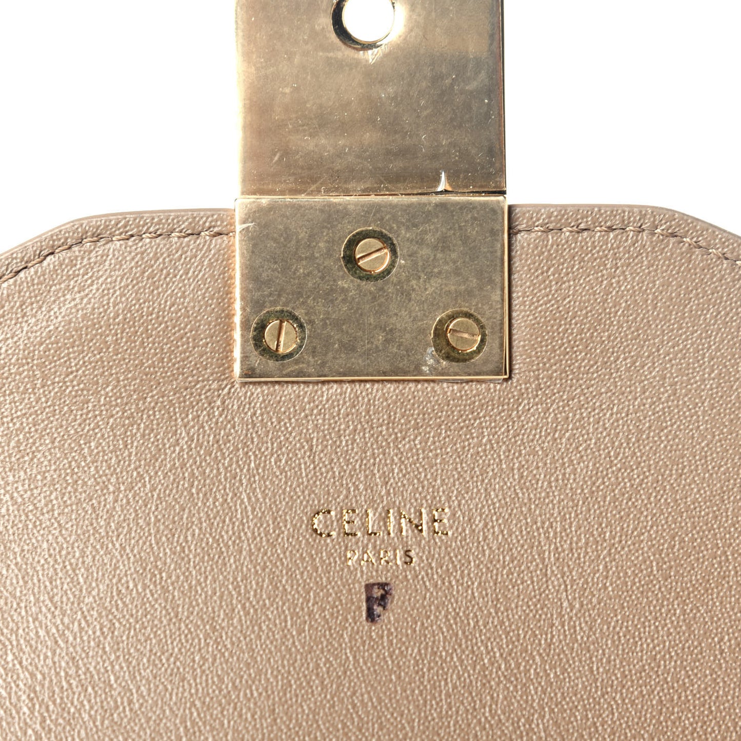 Shiny Calfskin Medium C Bag Light Camel