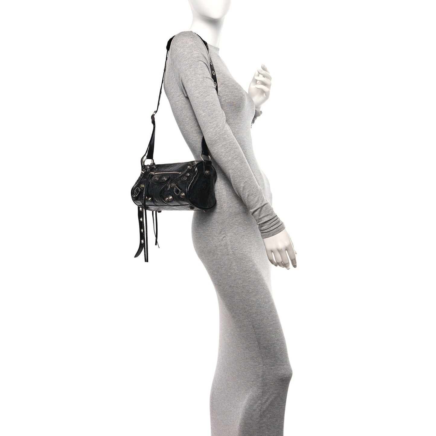 Agneau Arena Le Cagole Cylinder Bag Black