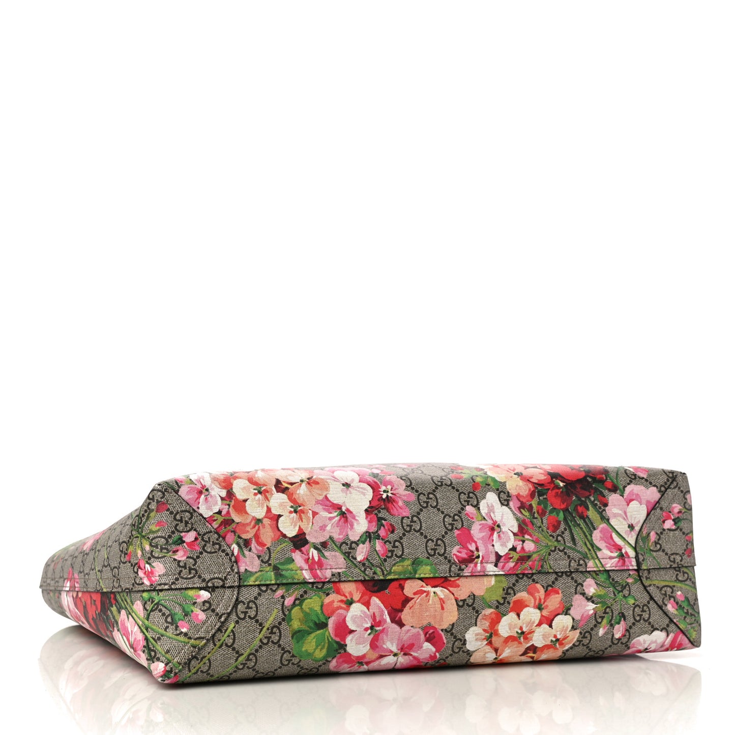 GG Supreme Monogram Blooms Medium Reversible Tote Beige Multicolor Dry Rose