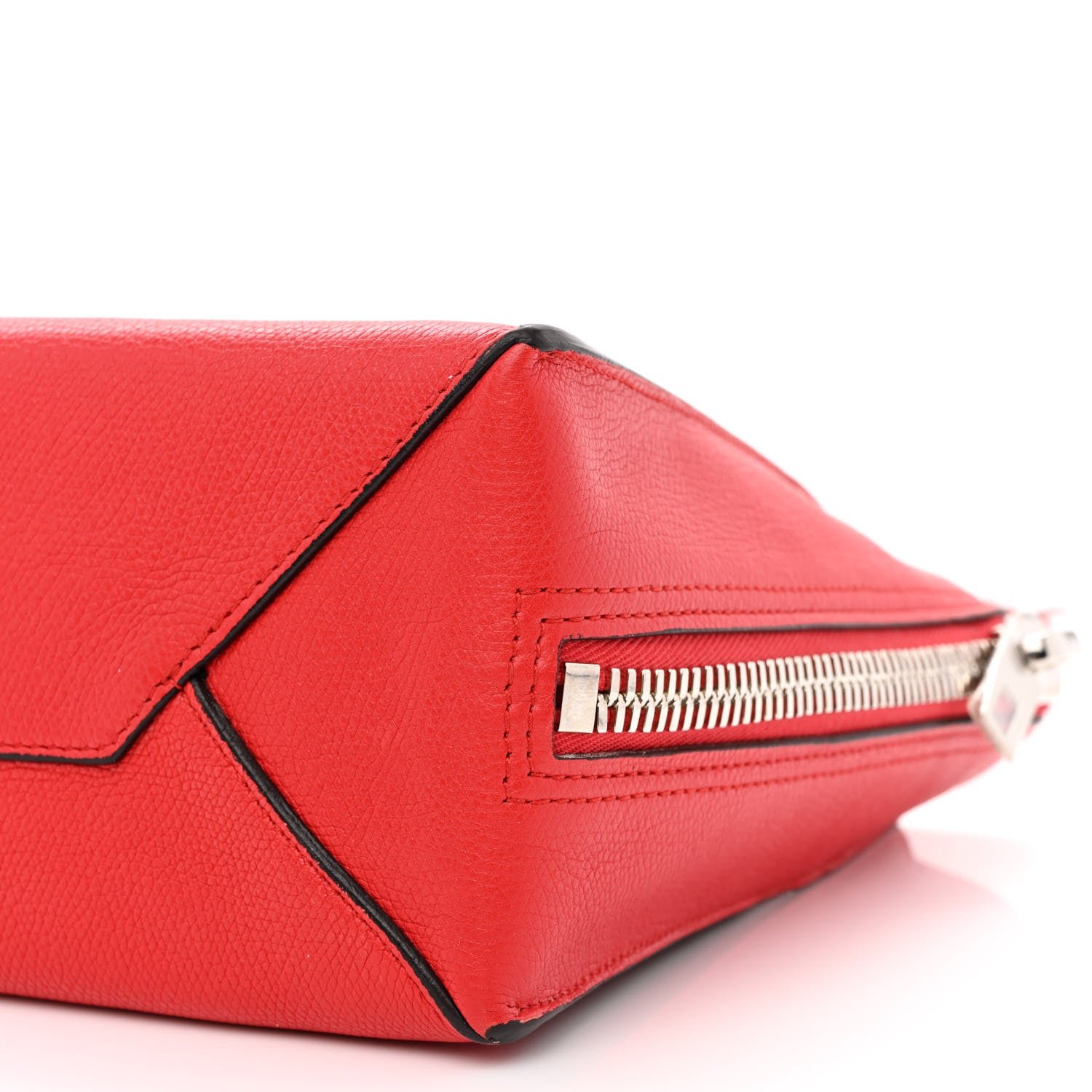 Balenciaga Grained Calfskin Plate Hardware Papier A6 Zip Around Tote Rouge Houx 10 of 18