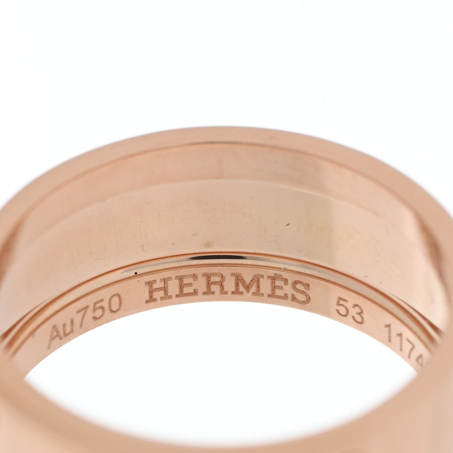 18K Rose Gold Diamond GM Kelly Ring 53 6.5