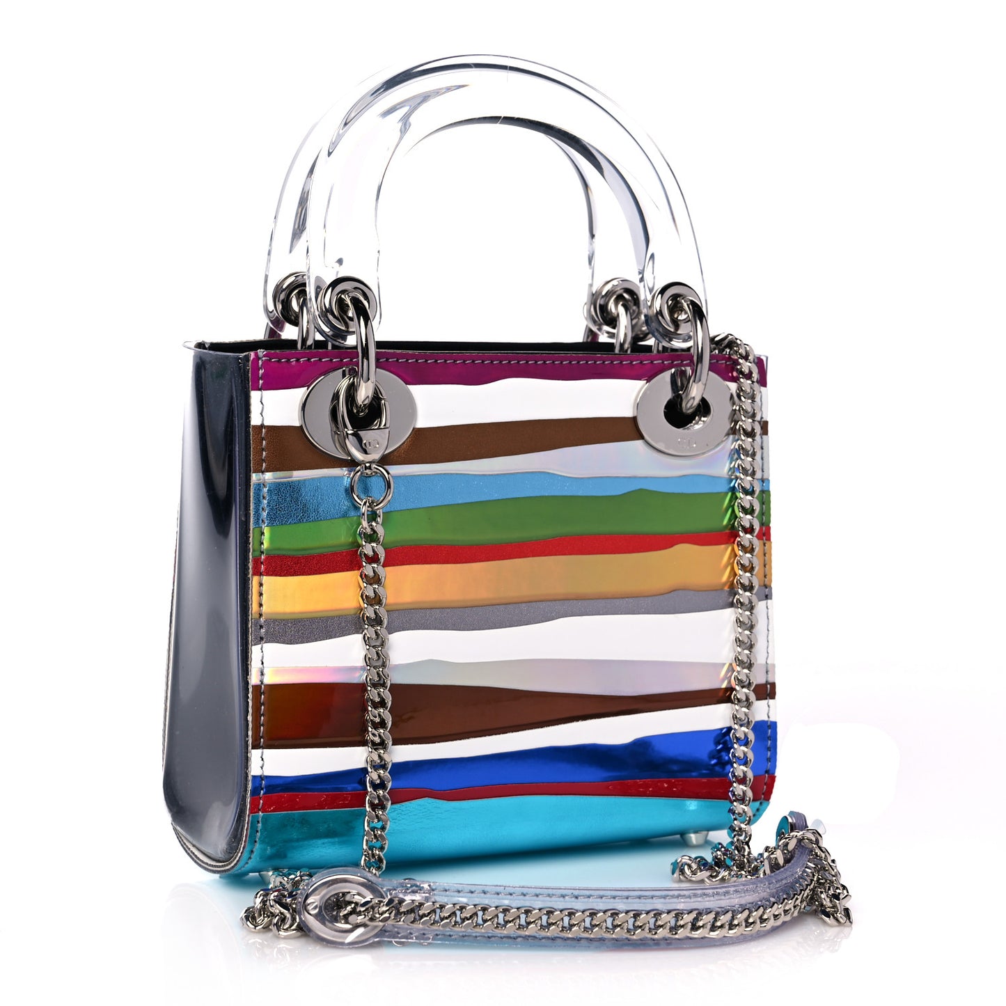 X WANG GUANGLE Technical Fabric Acrylic PVC Mini Lady Dior Multicolor