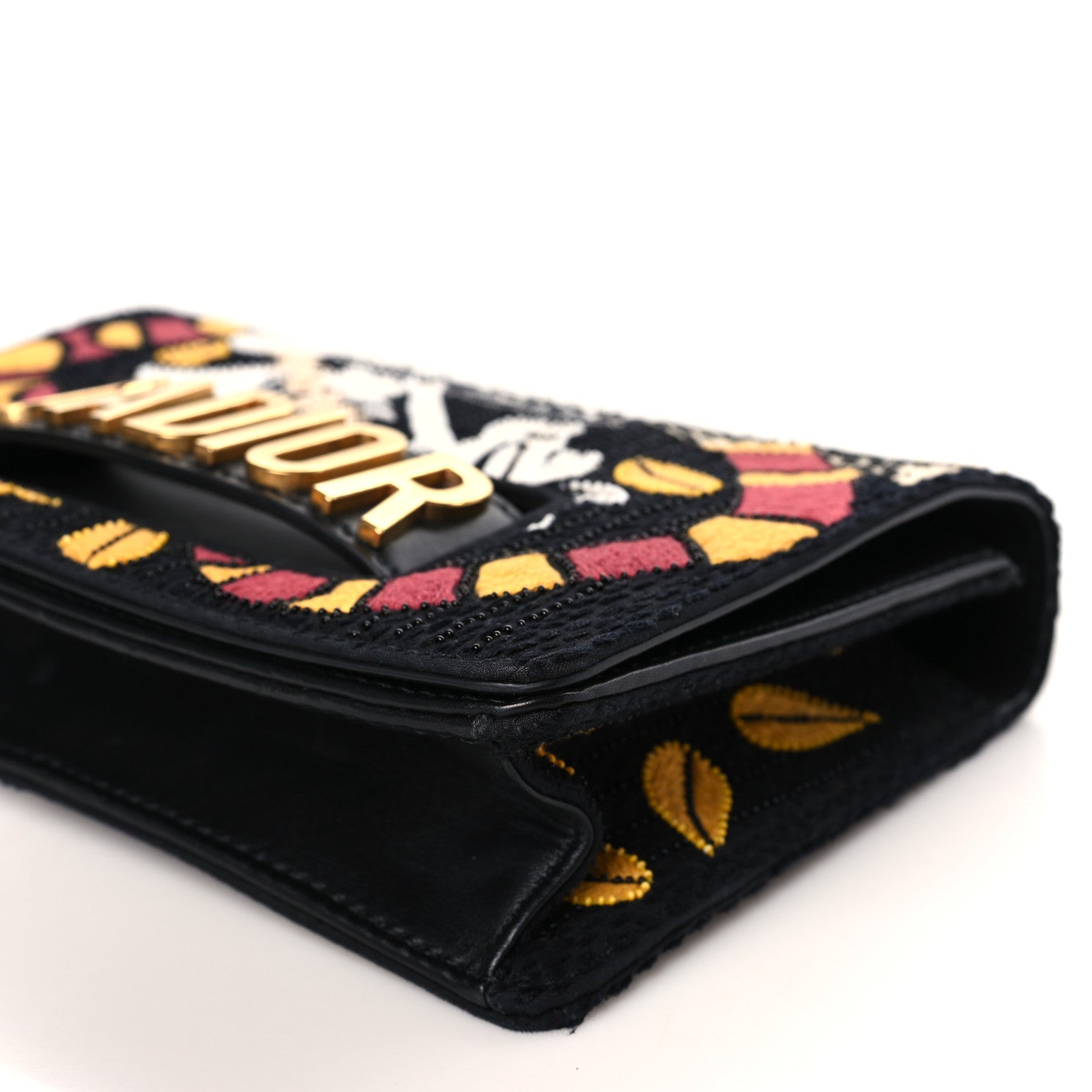 Christian Dior Canvas Embroidered Tarot J'Adior Chain Flap Bag Black Multicolor 8 of 8