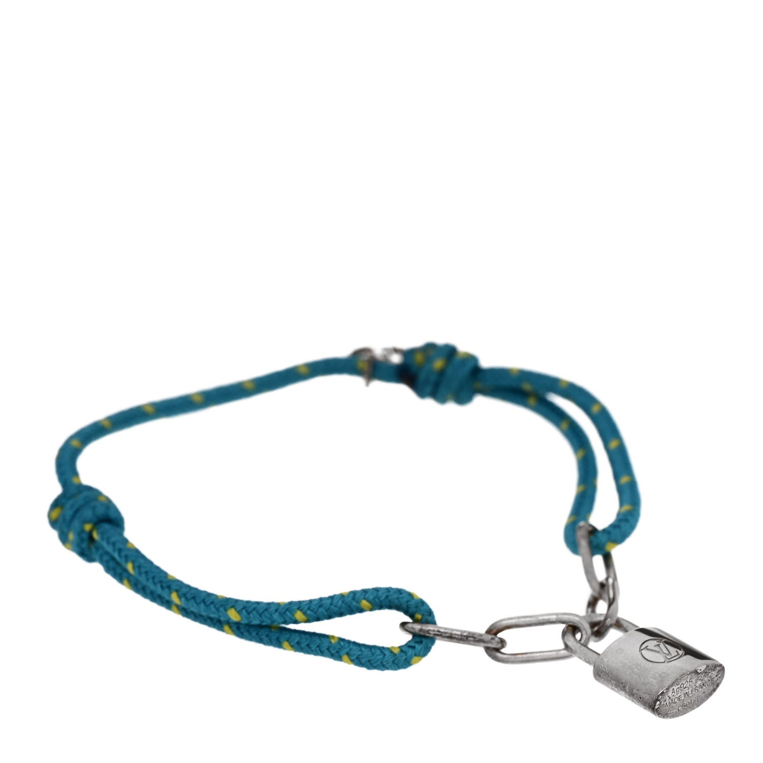 Louis Vuitton X Virgil Abloh Sterling Silver Lockit Bracelet Blue