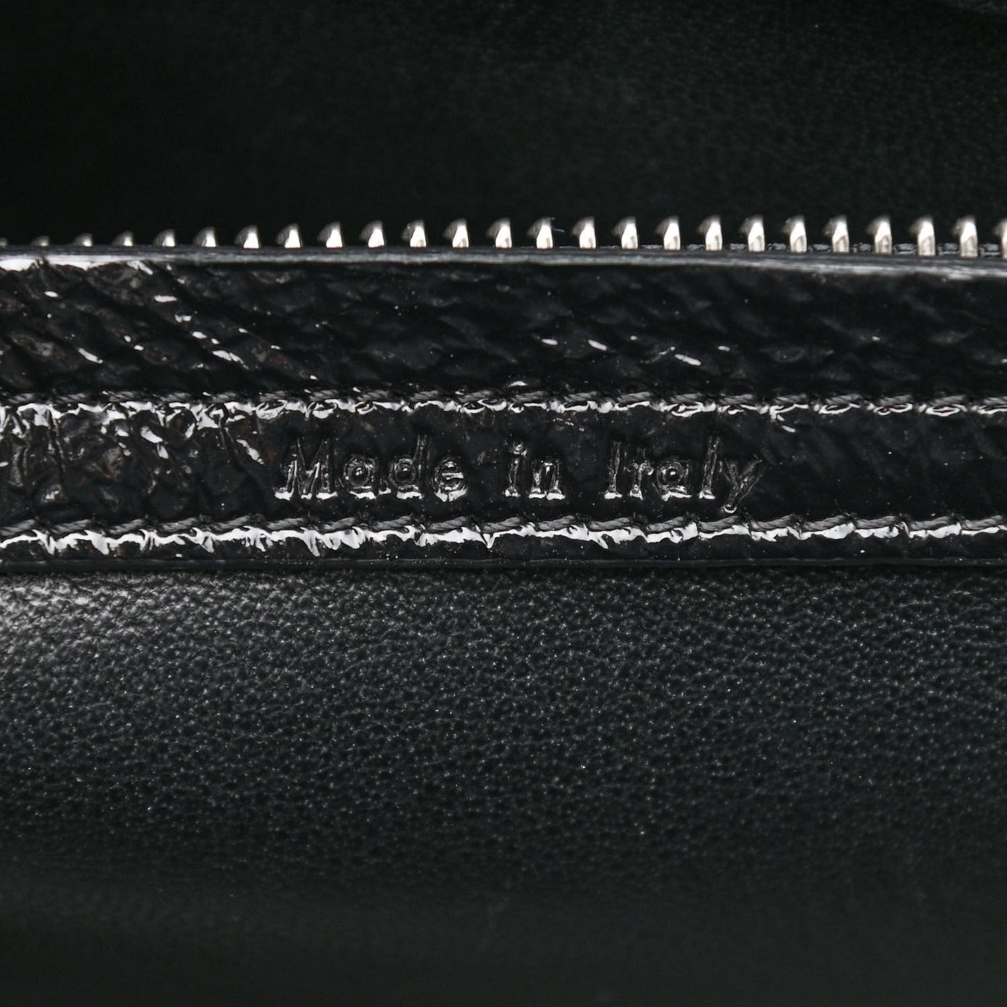 Crinkled Patent Calfskin Medium Phantom Luggage Black
