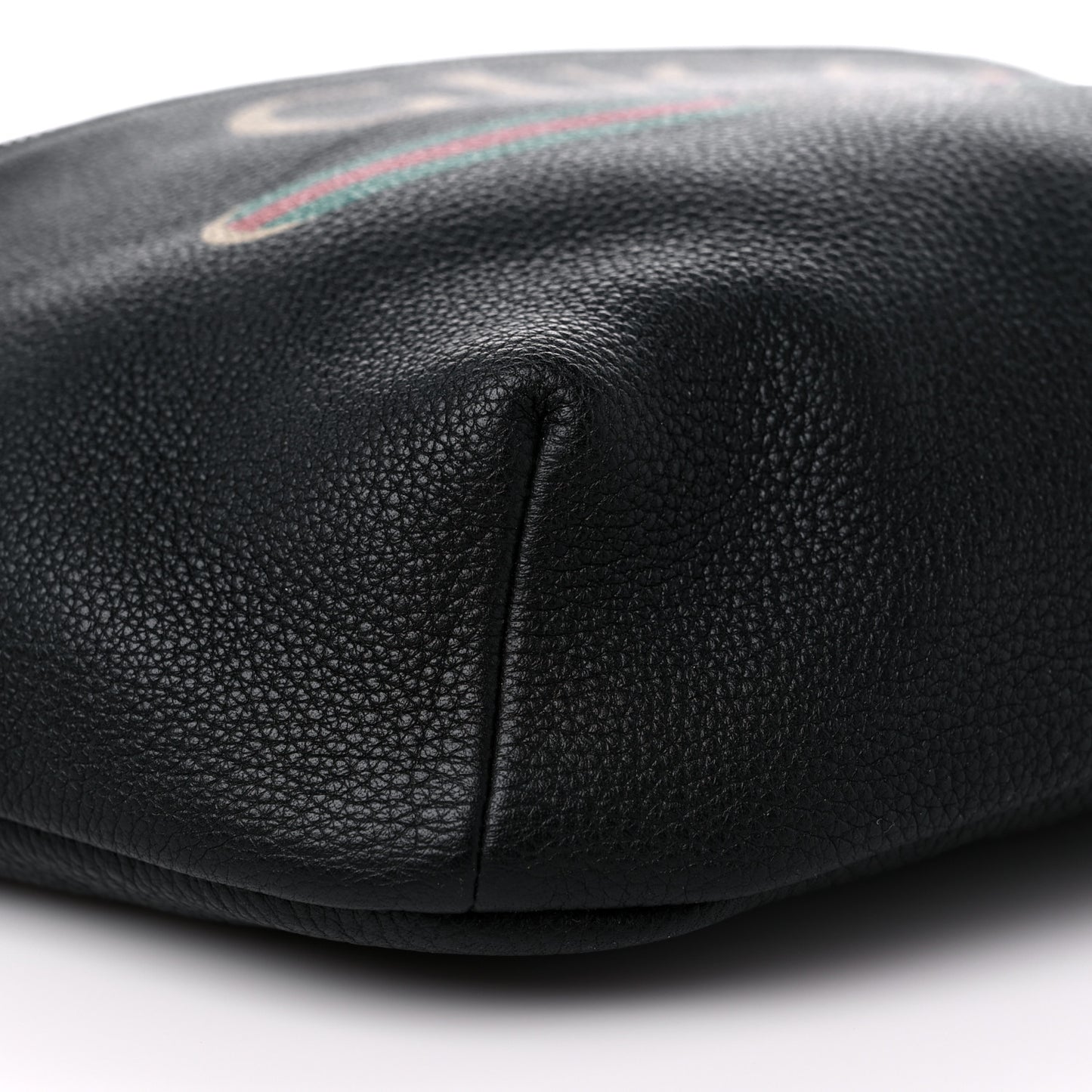 Grained Calfskin Logo Belt Bag Black