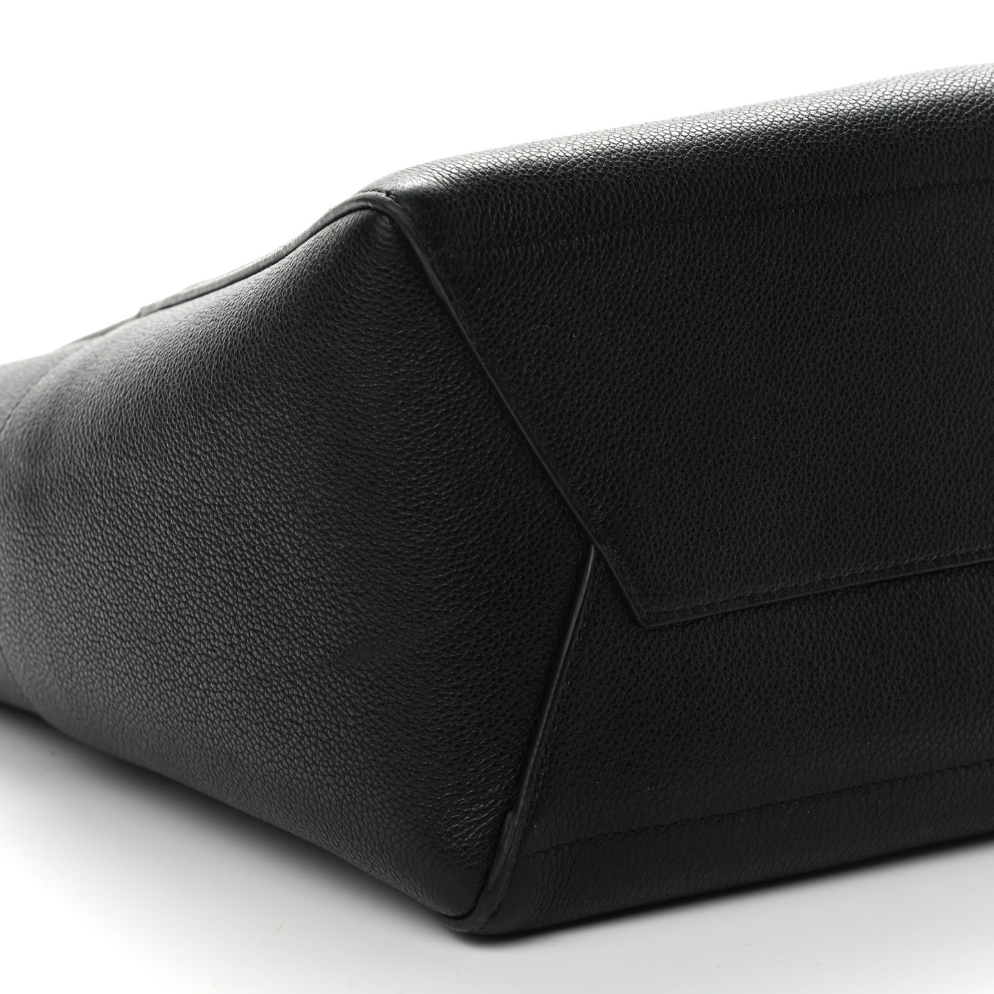 Soft Grained Calfskin Sangle Bucket Bag Black