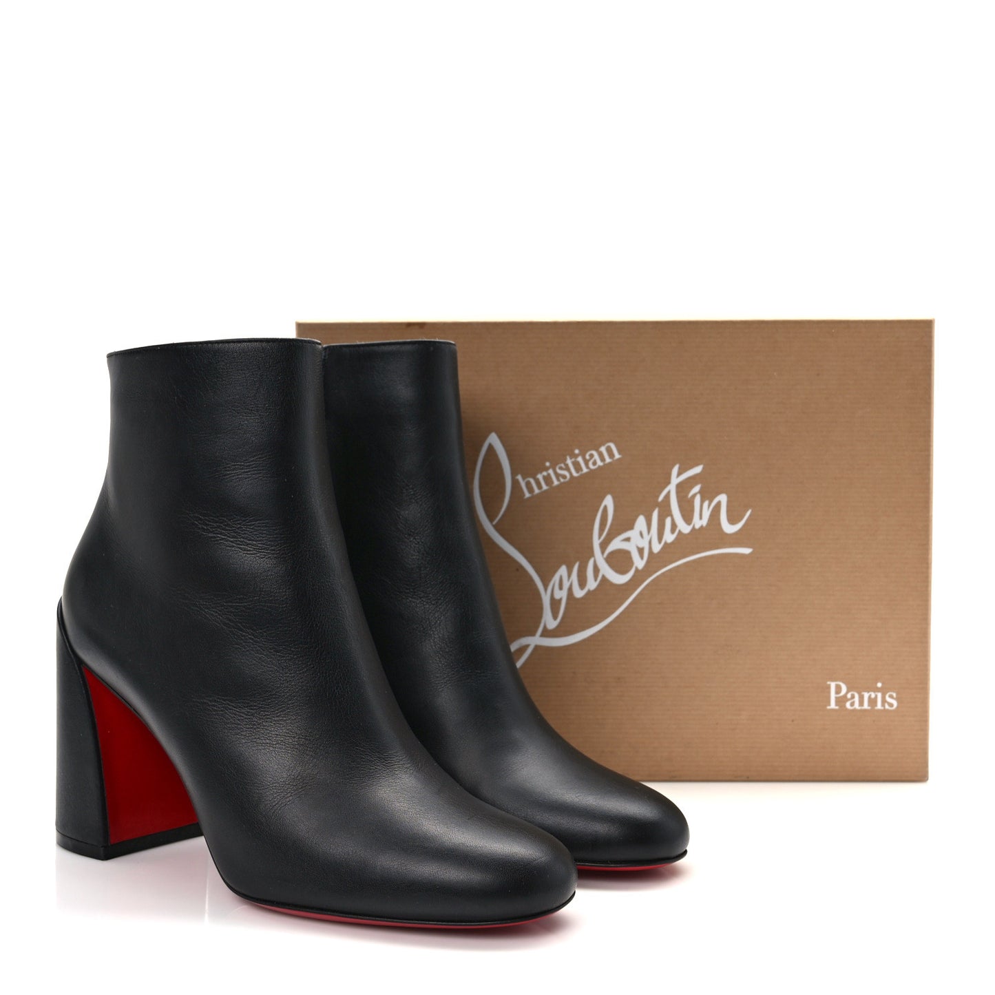 Calfskin Turela 85 Ankle Boots 36.5 Black