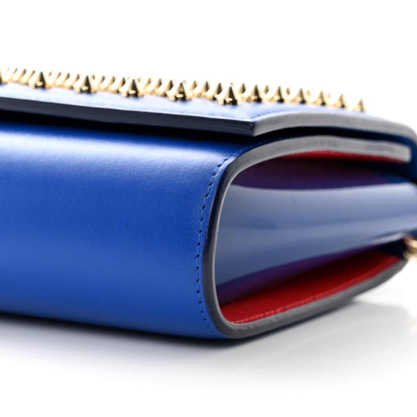 Calfskin Spikes Paloma Clutch Blue