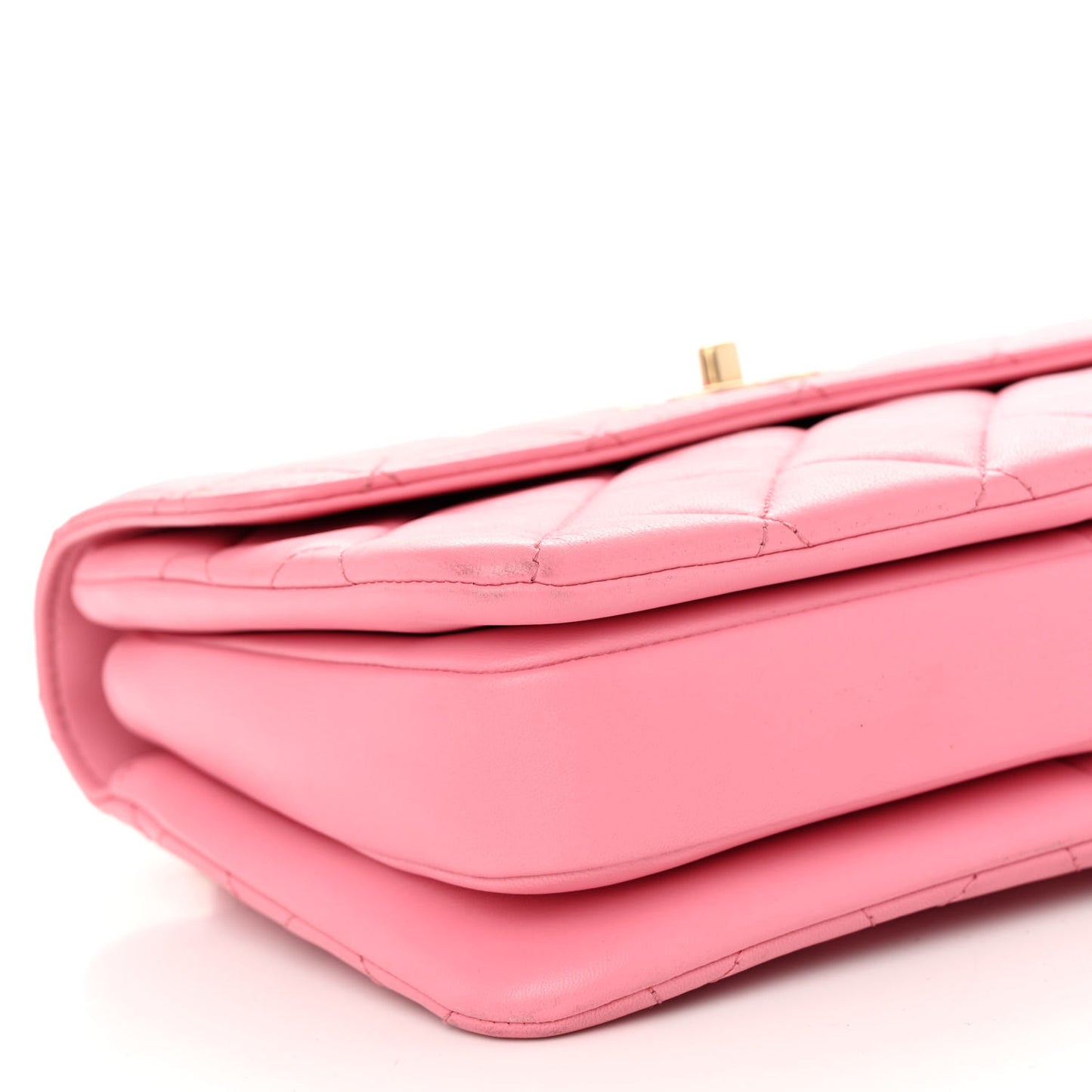 Lambskin Quilted Small Trendy CC Flap Dual Handle Bag Light Pink