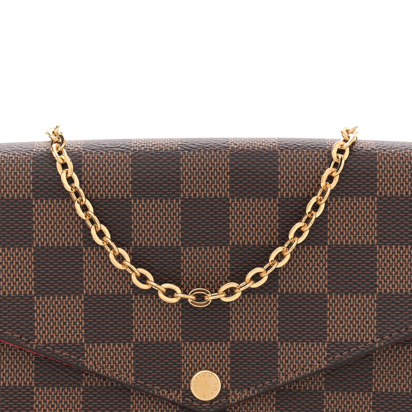 Damier Ebene Pochette Felicie Chain Wallet