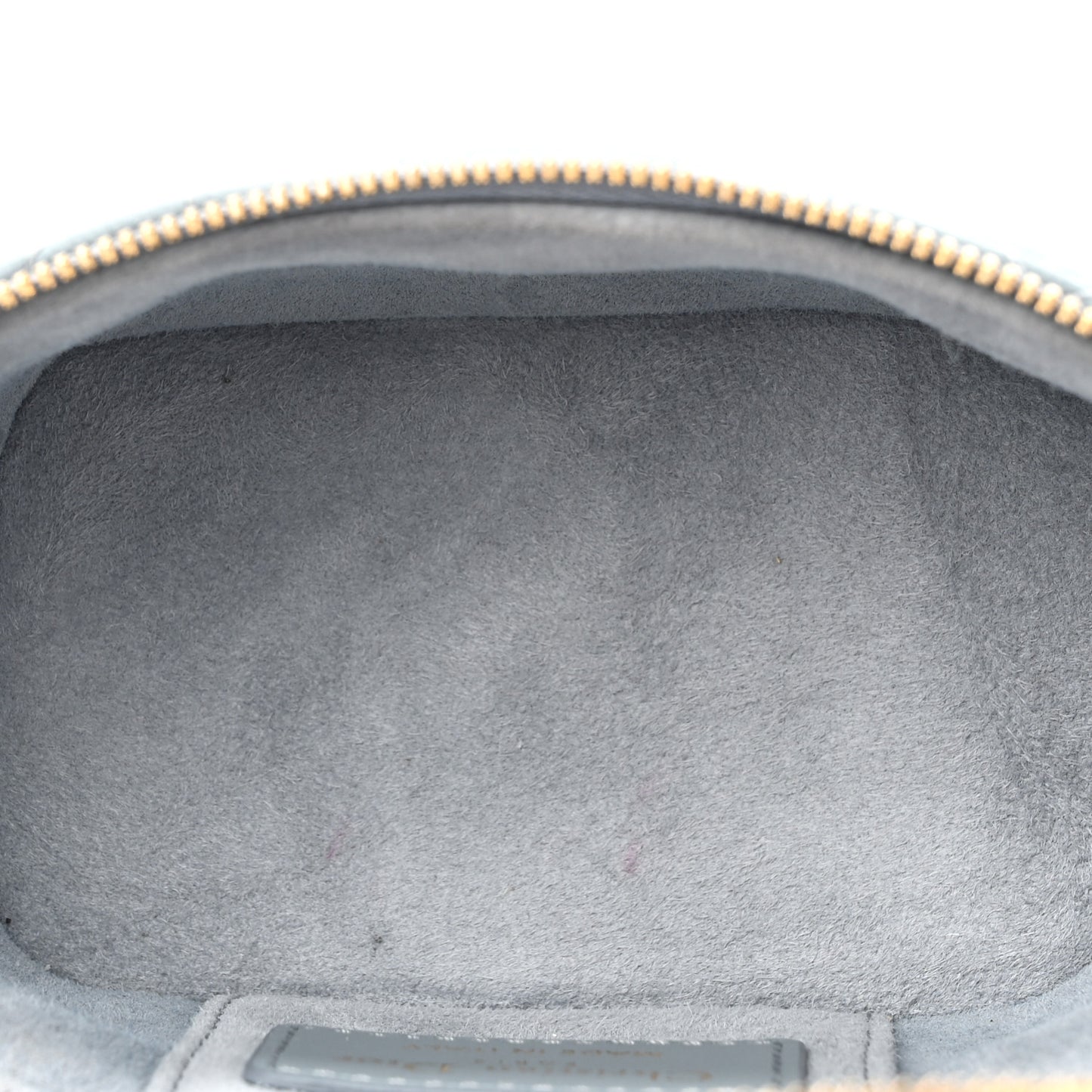 Lambskin Cannage Micro Lady Dior Vanity Case Cloud Blue
