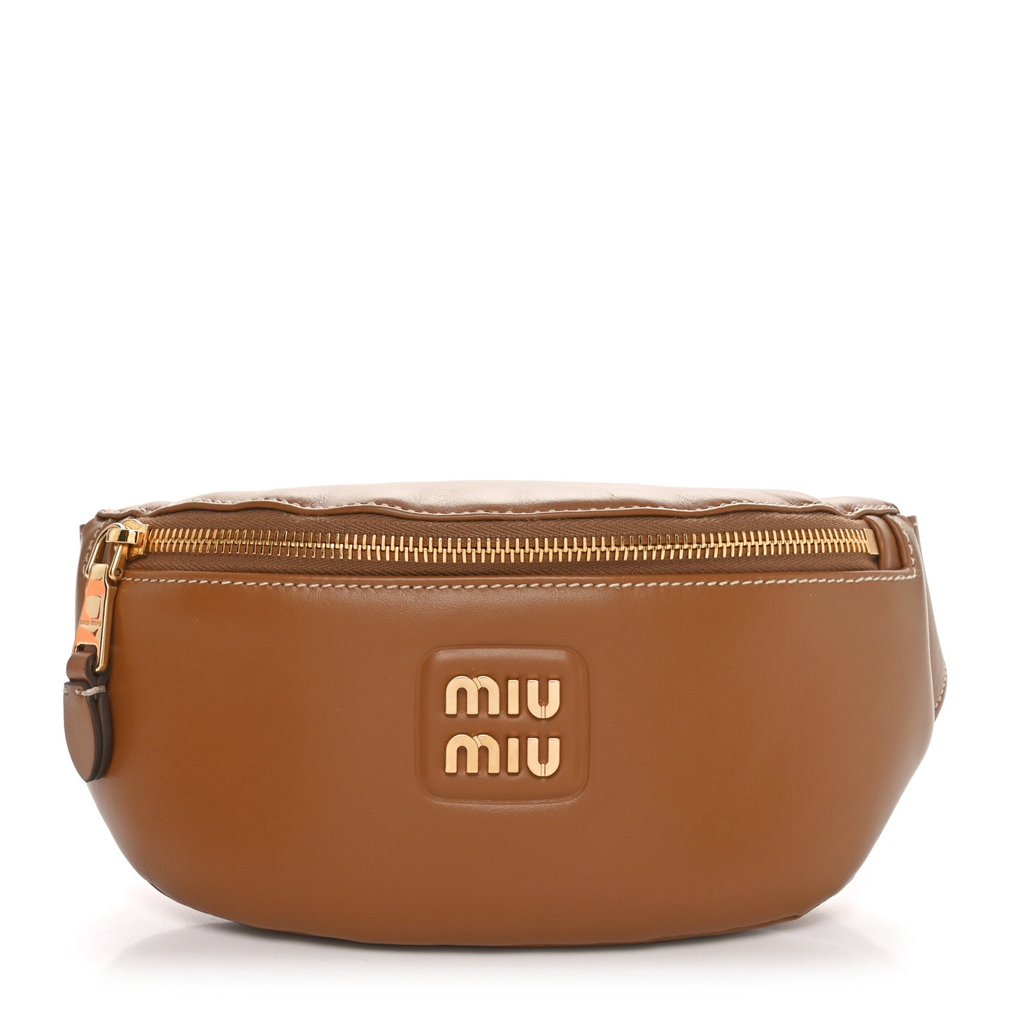 Calfskin Logo Belt Bag Caramel