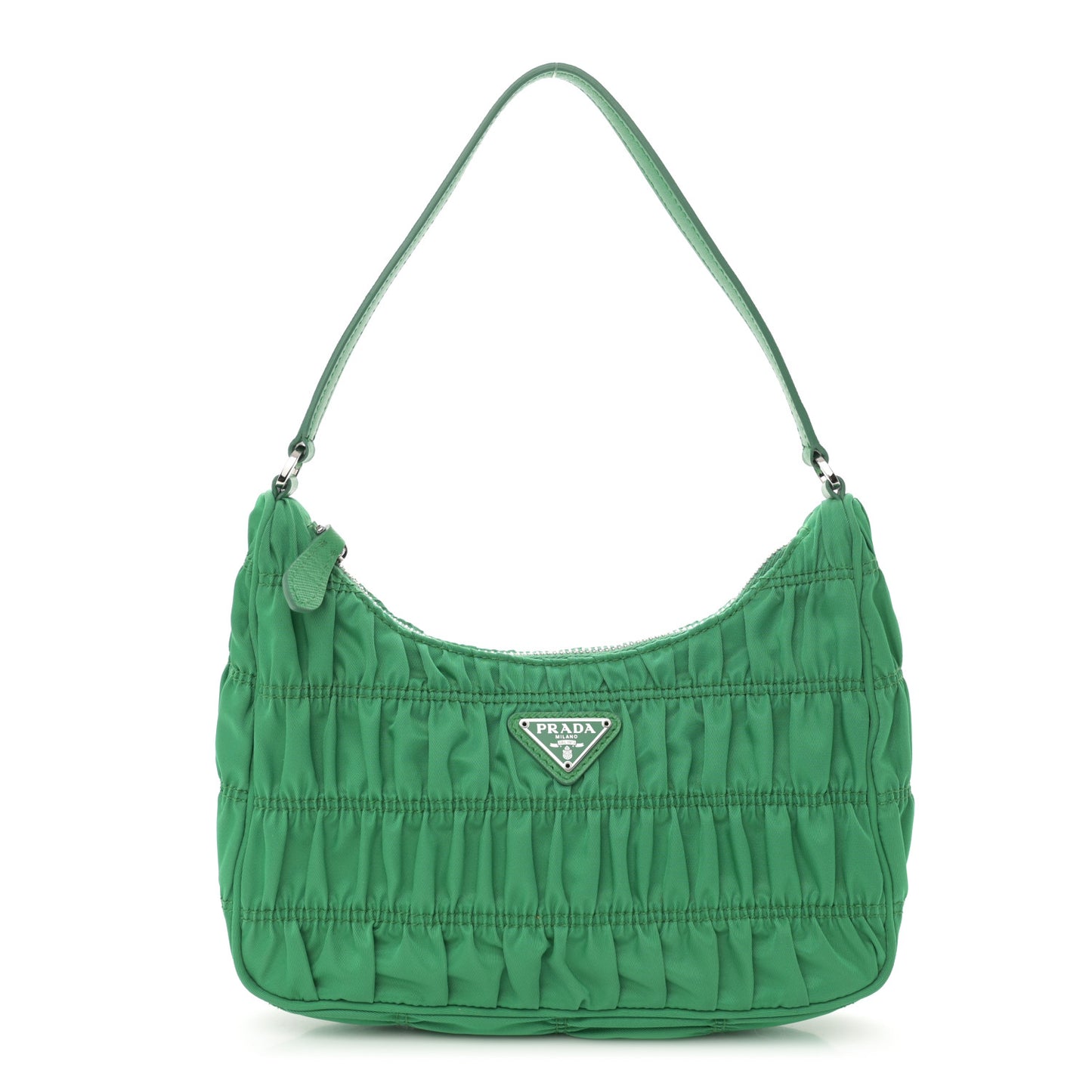 Tessuto Nylon Gaufre Shoulder Bag Menta