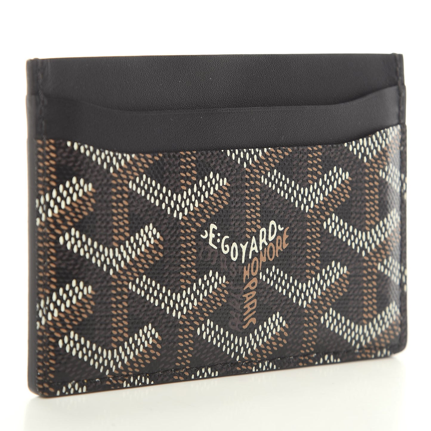 Goyardine Saint Sulpice Card Holder Black