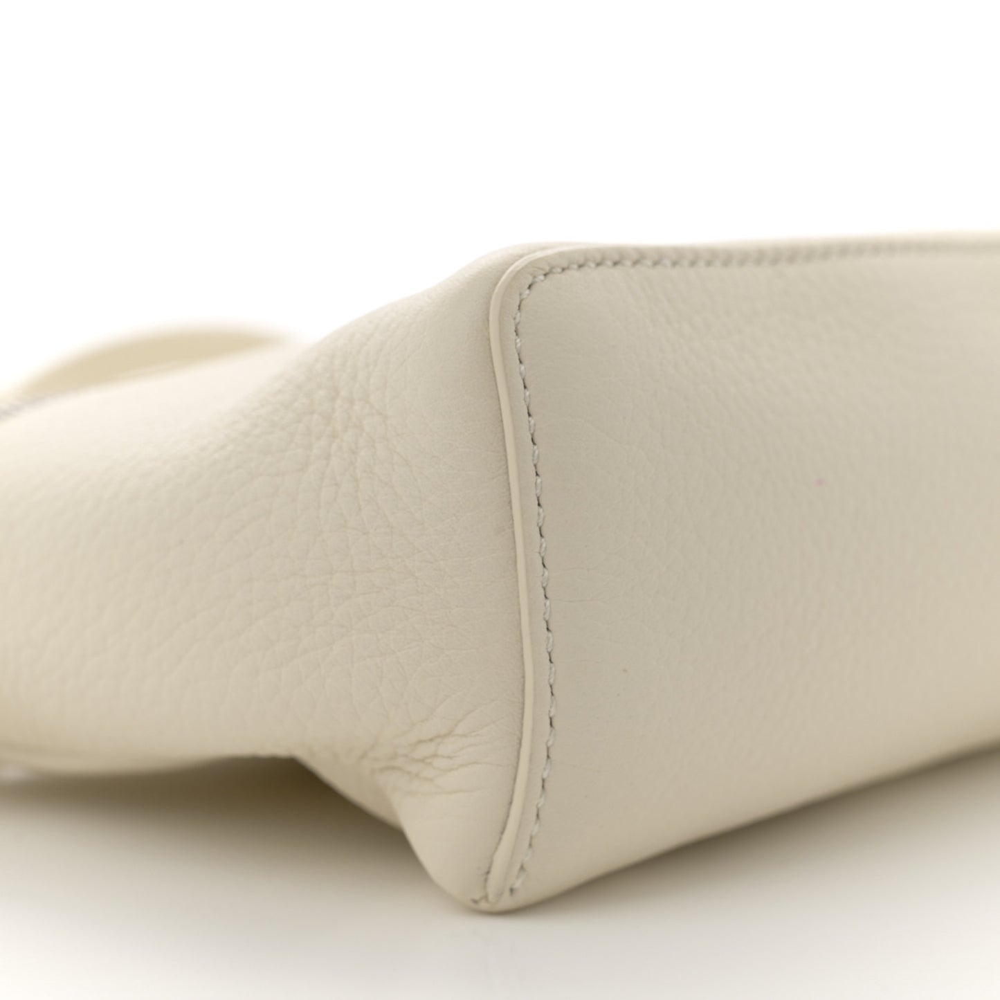 Grained Calfskin L19 Extra Pocket Pouch Whisper White