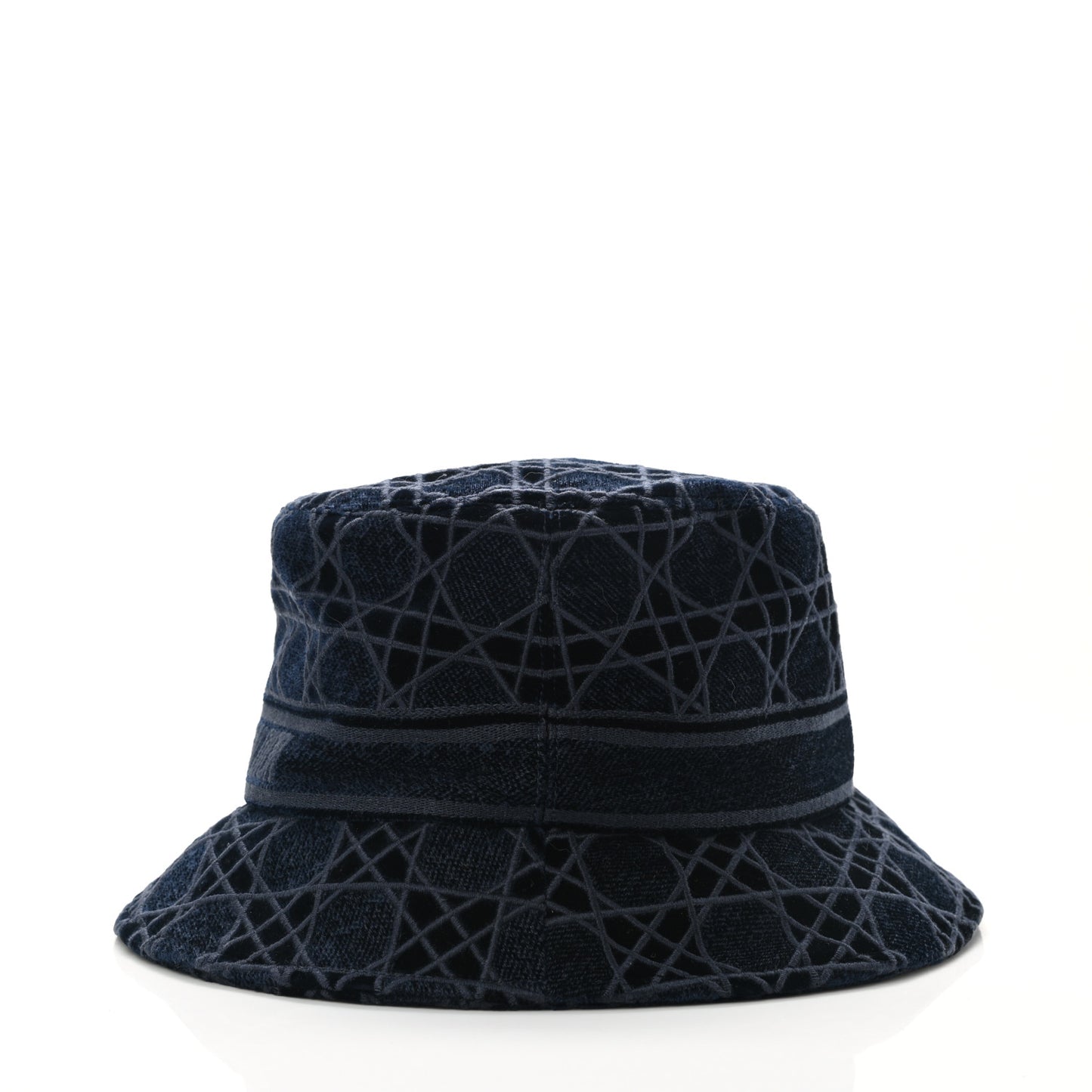 Velvet Cannage Bucket Hat 58 Blue