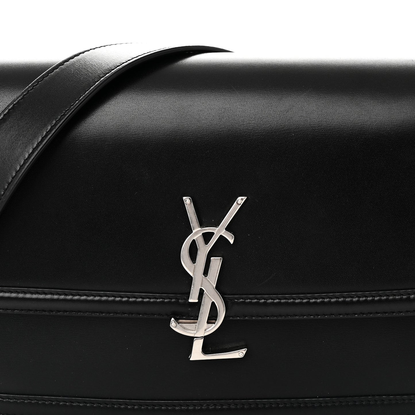 Box Calfskin Monogram Medium Solferino Satchel Black