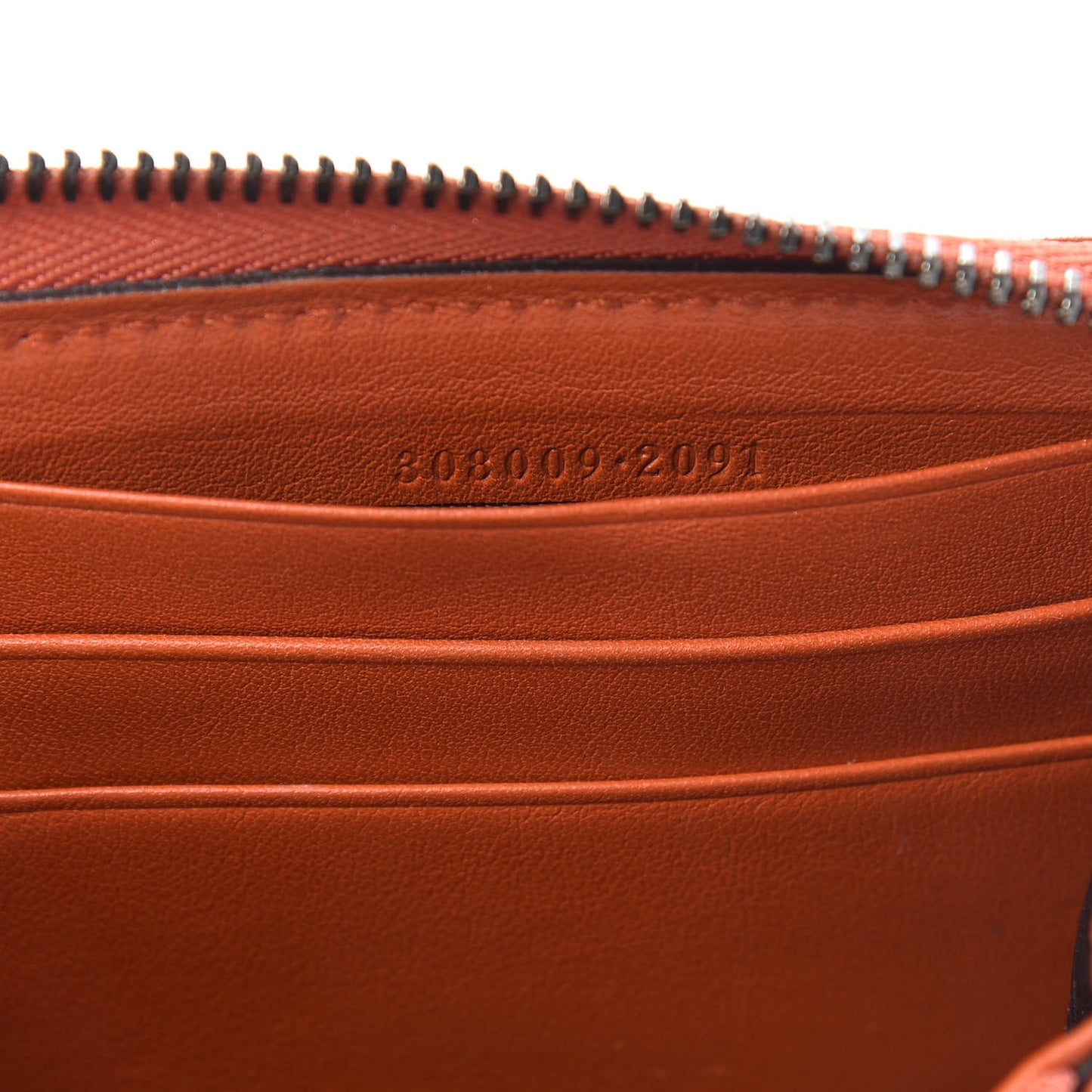 GG Supreme Monogram Web Zip Around Wallet Orange
