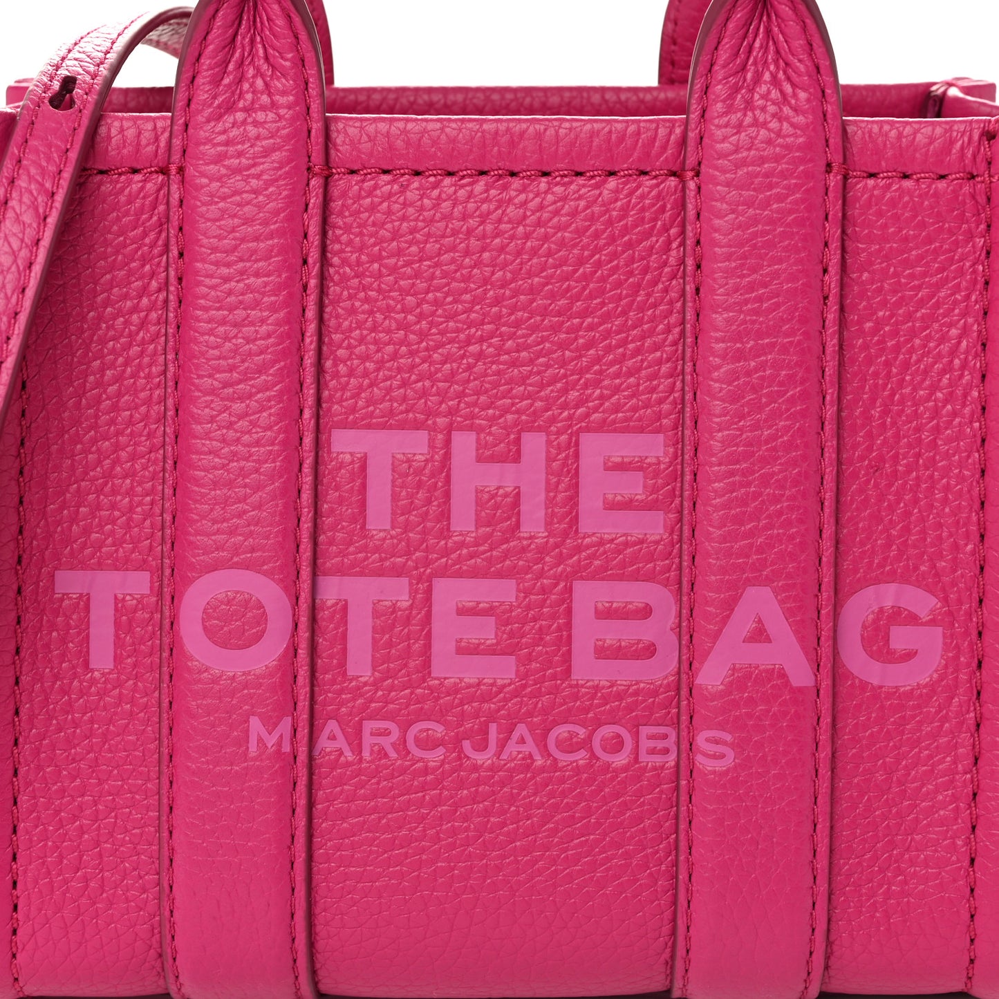 Grained Calfskin Mini The Tote Bag Lipstick Pink