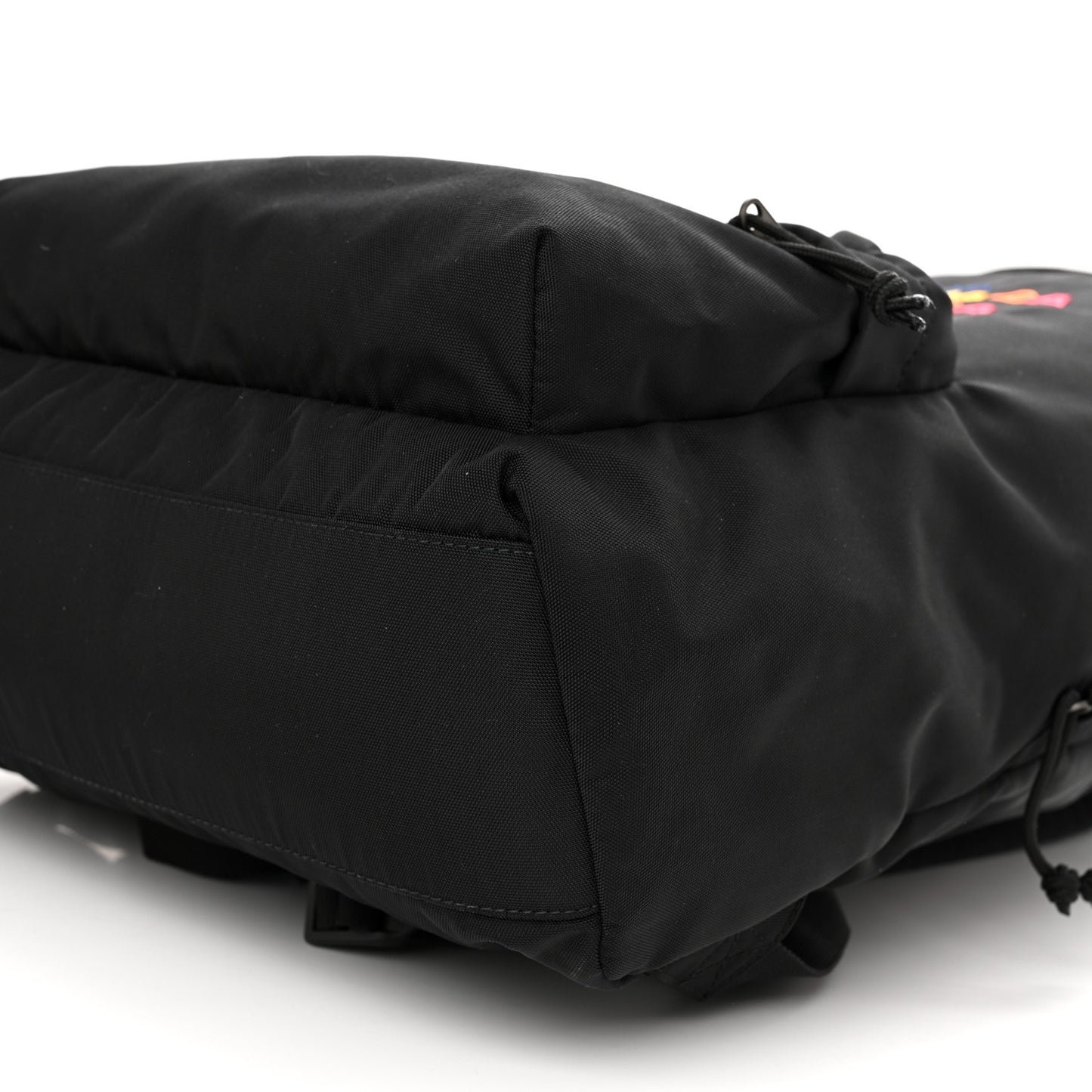 Nylon Milano Paris LA Embroidered Explorer Backpack Black