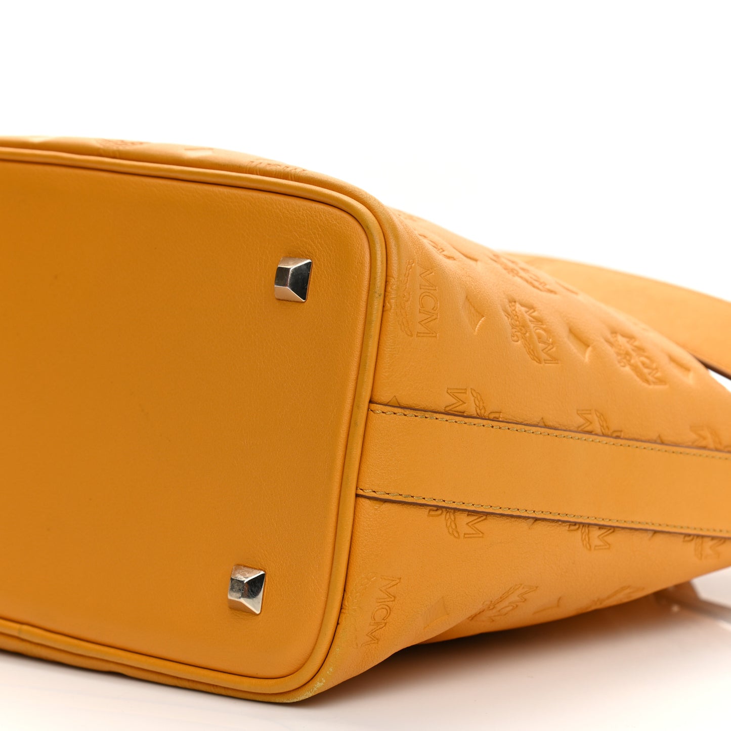 Calfskin Ottomar Monogram Small Essential Bucket Golden Mango
