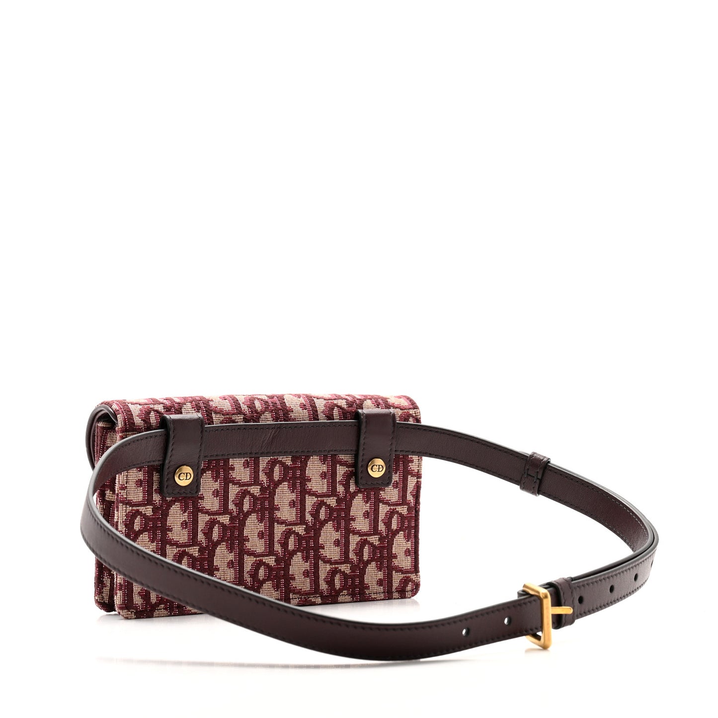 Oblique Saddle Belt Bag Bordeaux