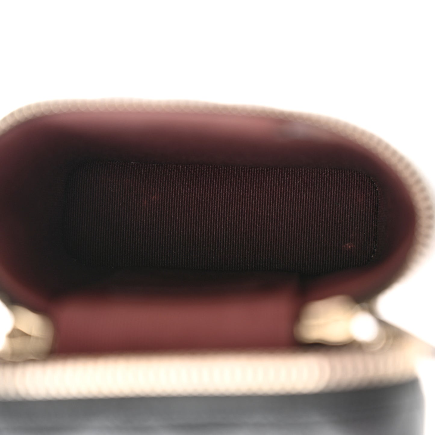 Caviar Quilted Phone Holder With Chain Black