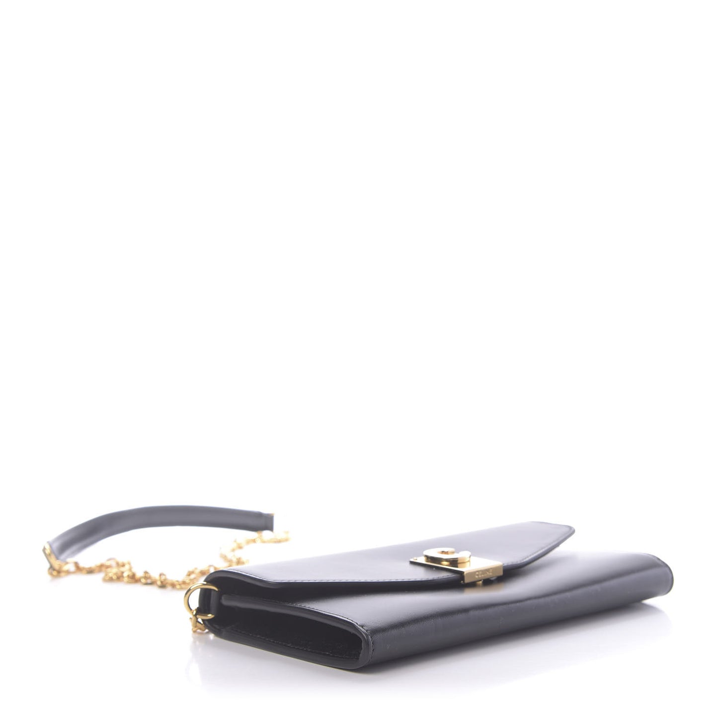 Calfskin C Wallet On Chain Bag Black