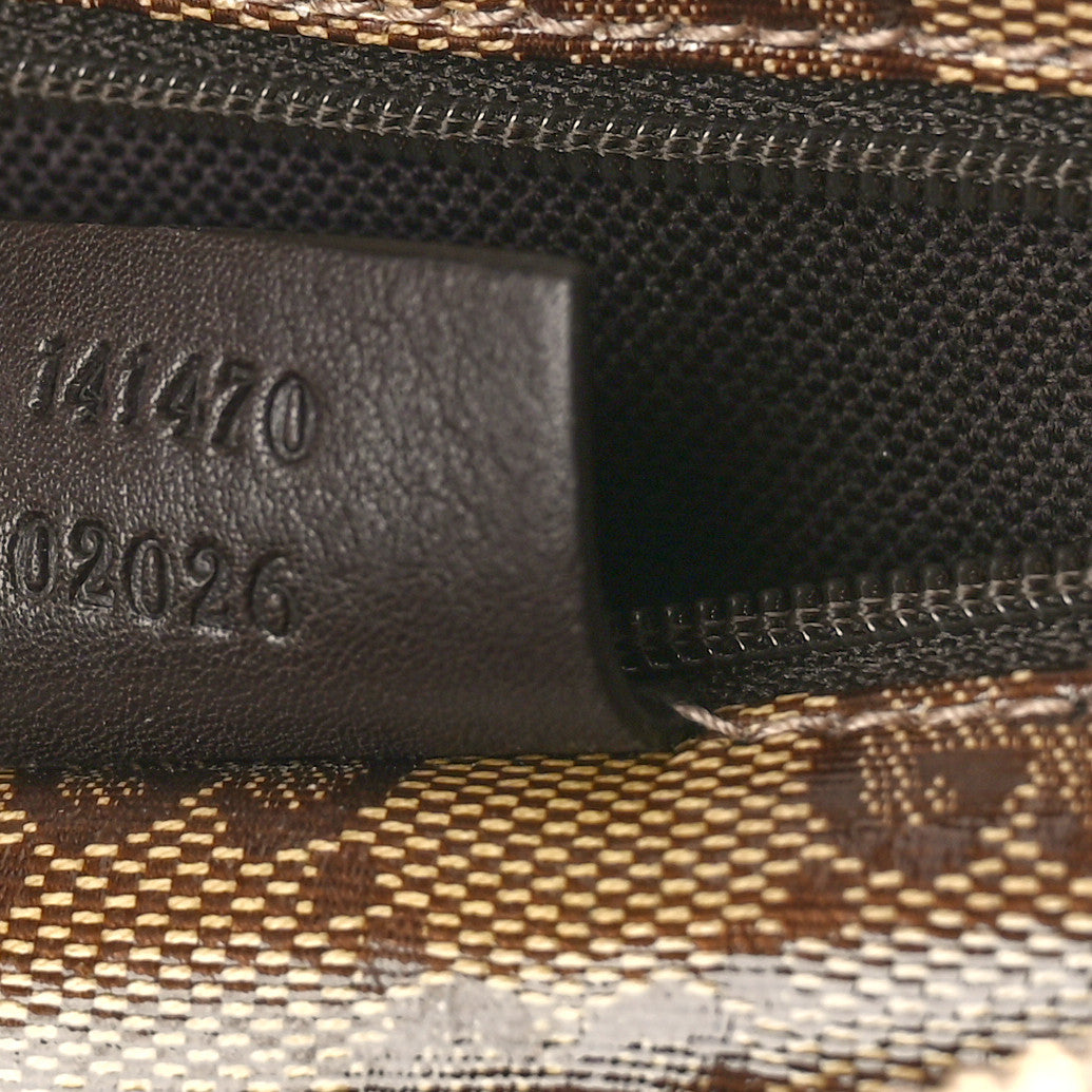 Monogram Medium Abbey Tote Dark Brown