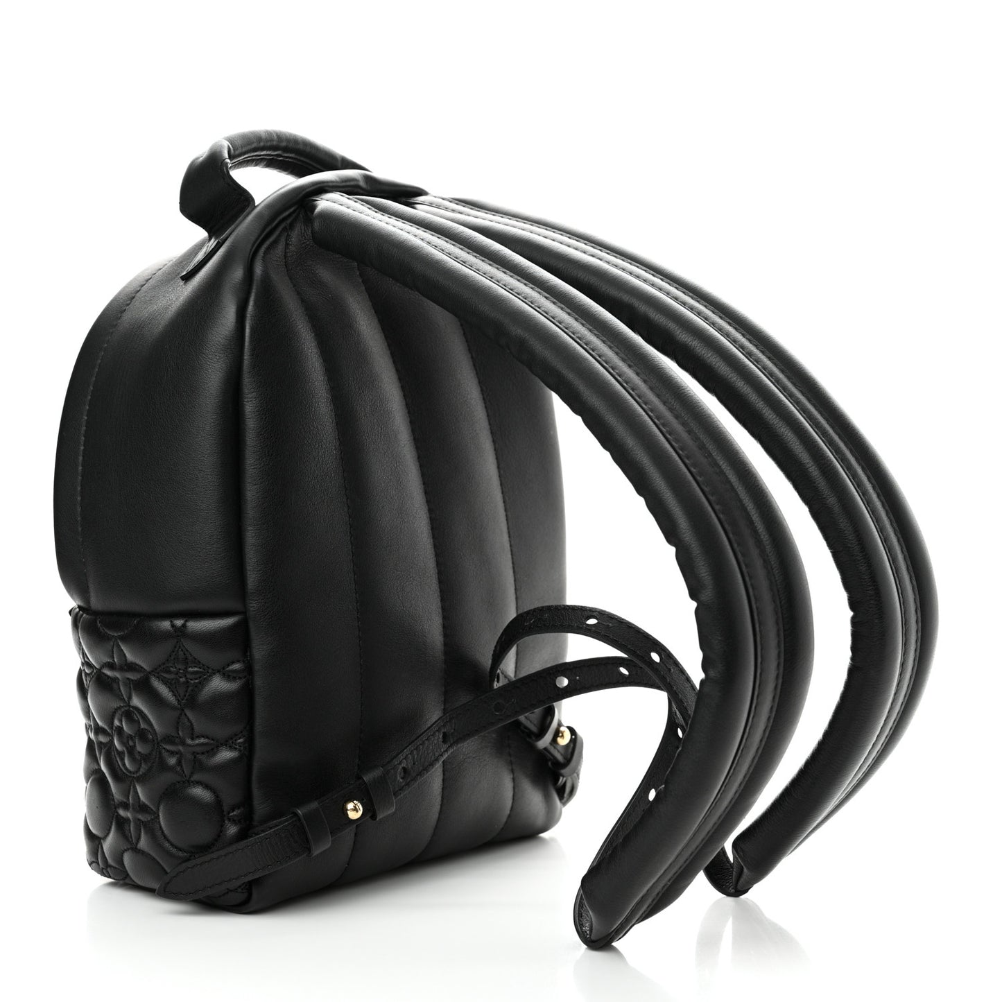 Lambskin Flower Quilted Palm Springs Backpack PM Black