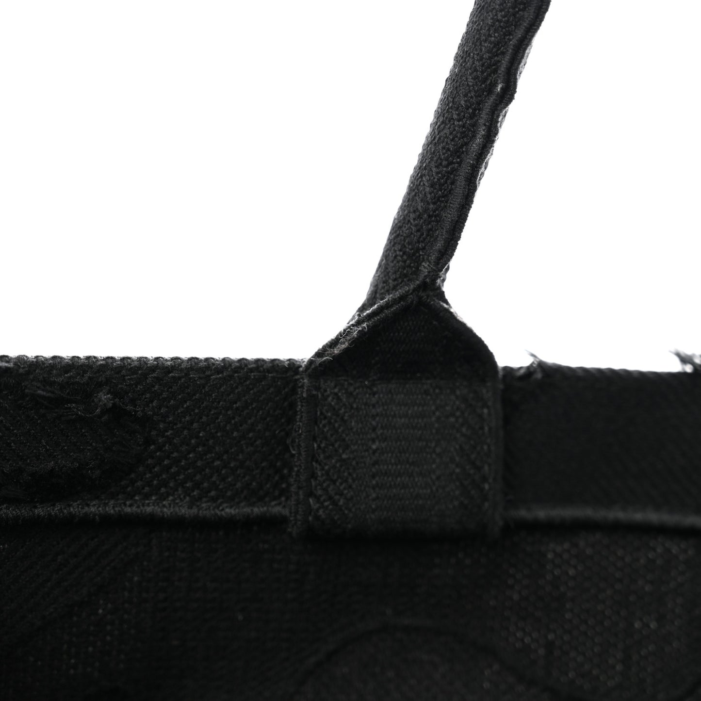 Canvas Embroidered Camouflage Book Tote Black