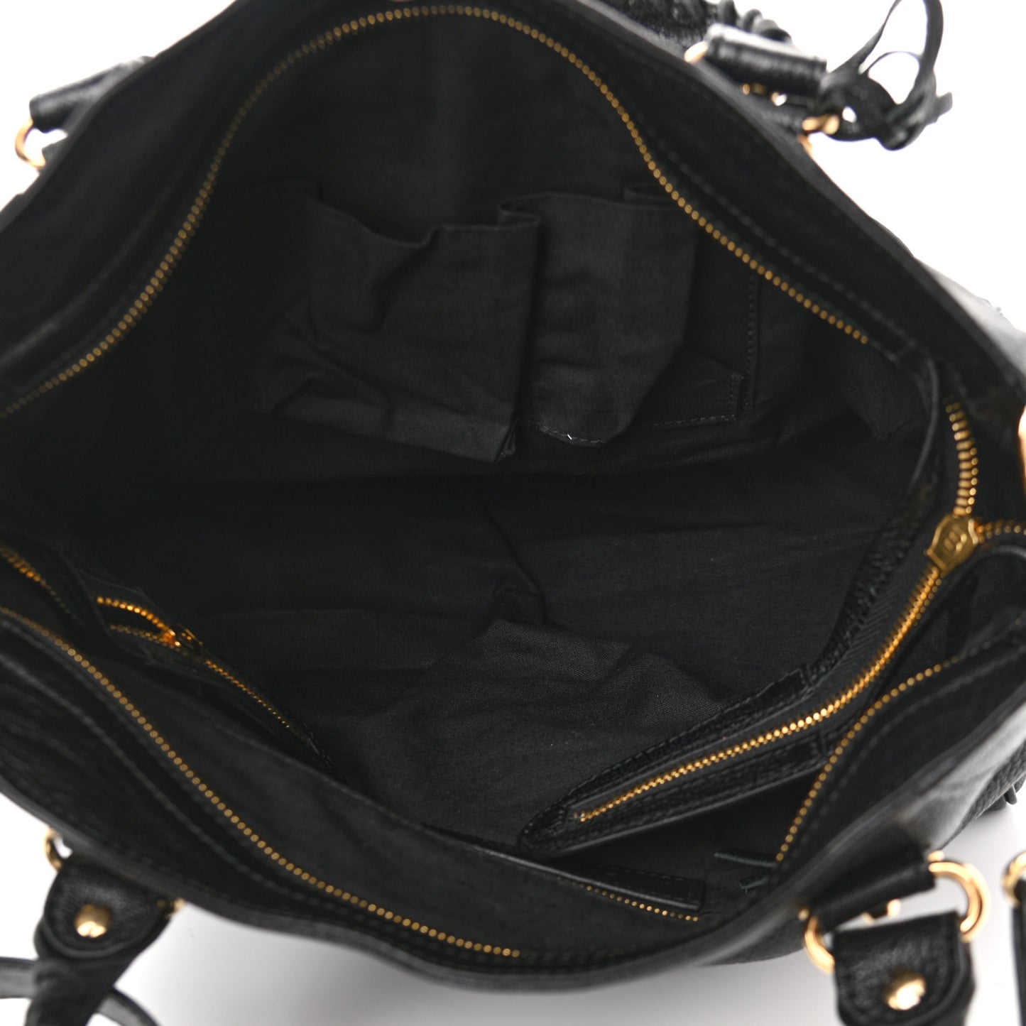 Chevre Gold Metallic Edge Hardware Velo Black