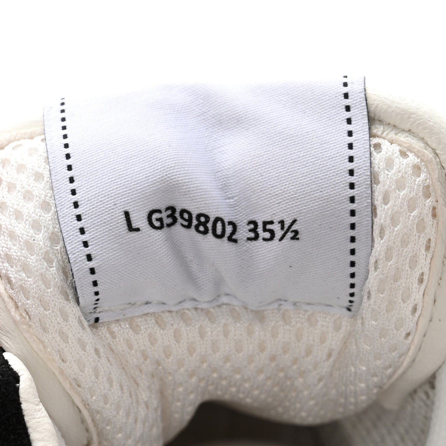 Suede Fabric Calfskin Womens CC Sneakers 35.5 Black White