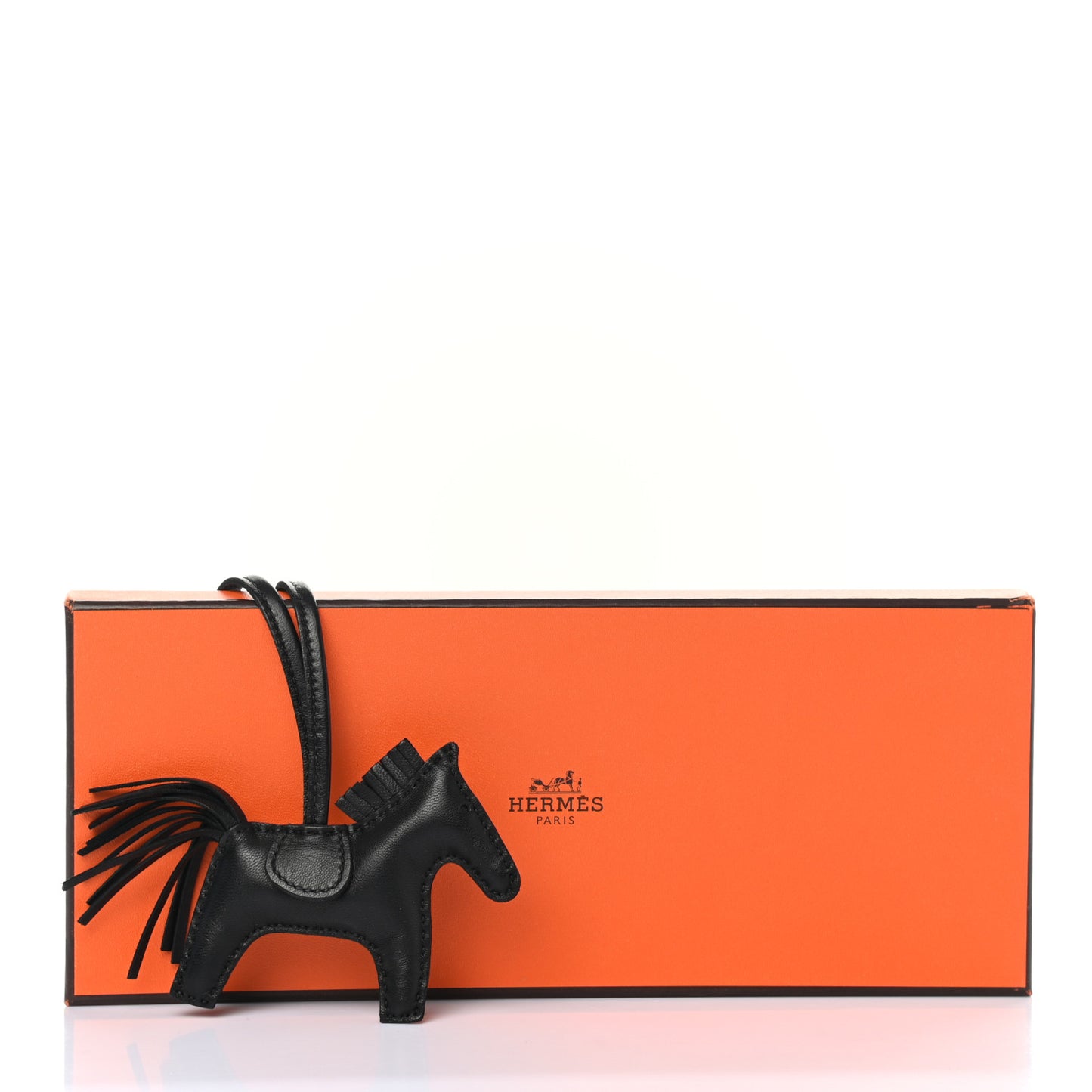 Milo Lambskin Grigri Rodeo Horse Bag Charm PM So Black