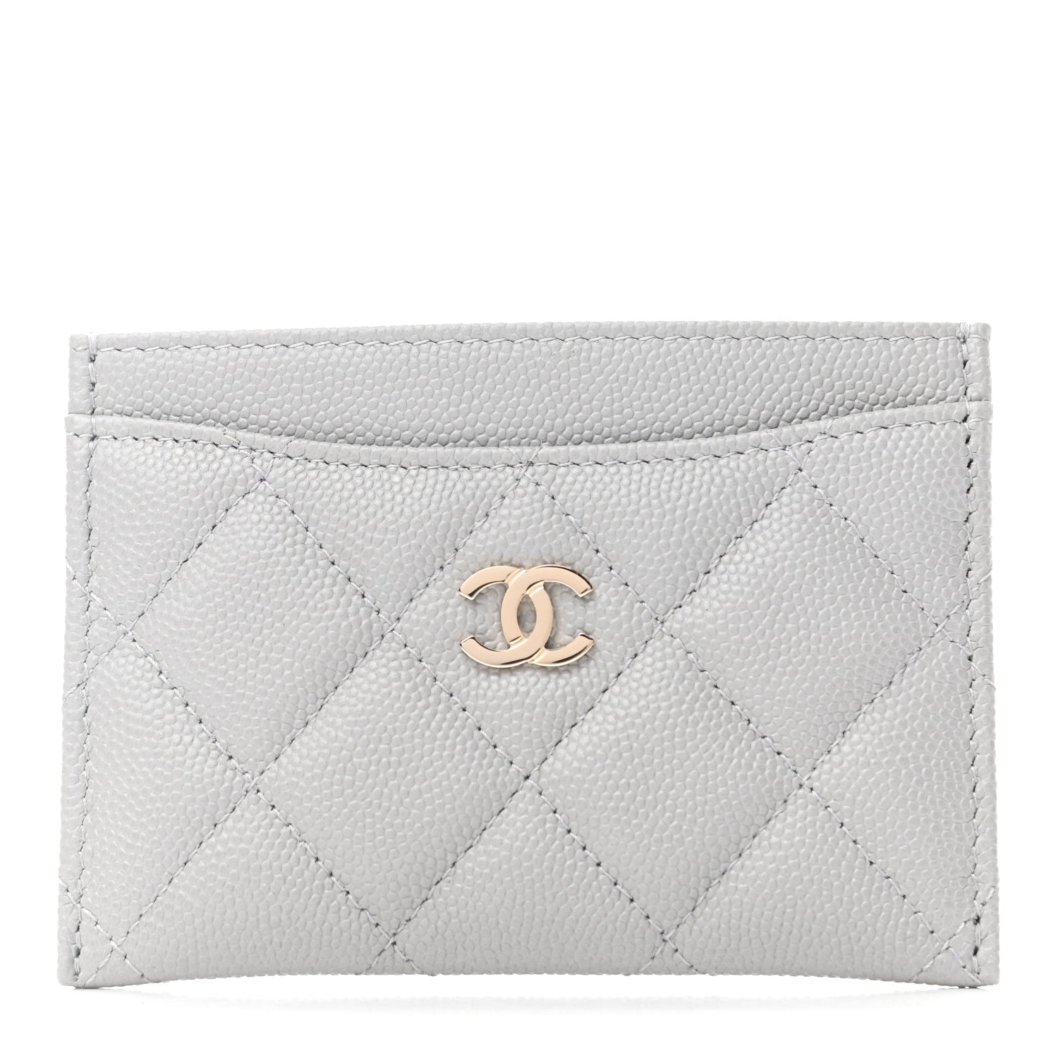 Chanel Caviar Quilted Card Holder Grey 1 of 7