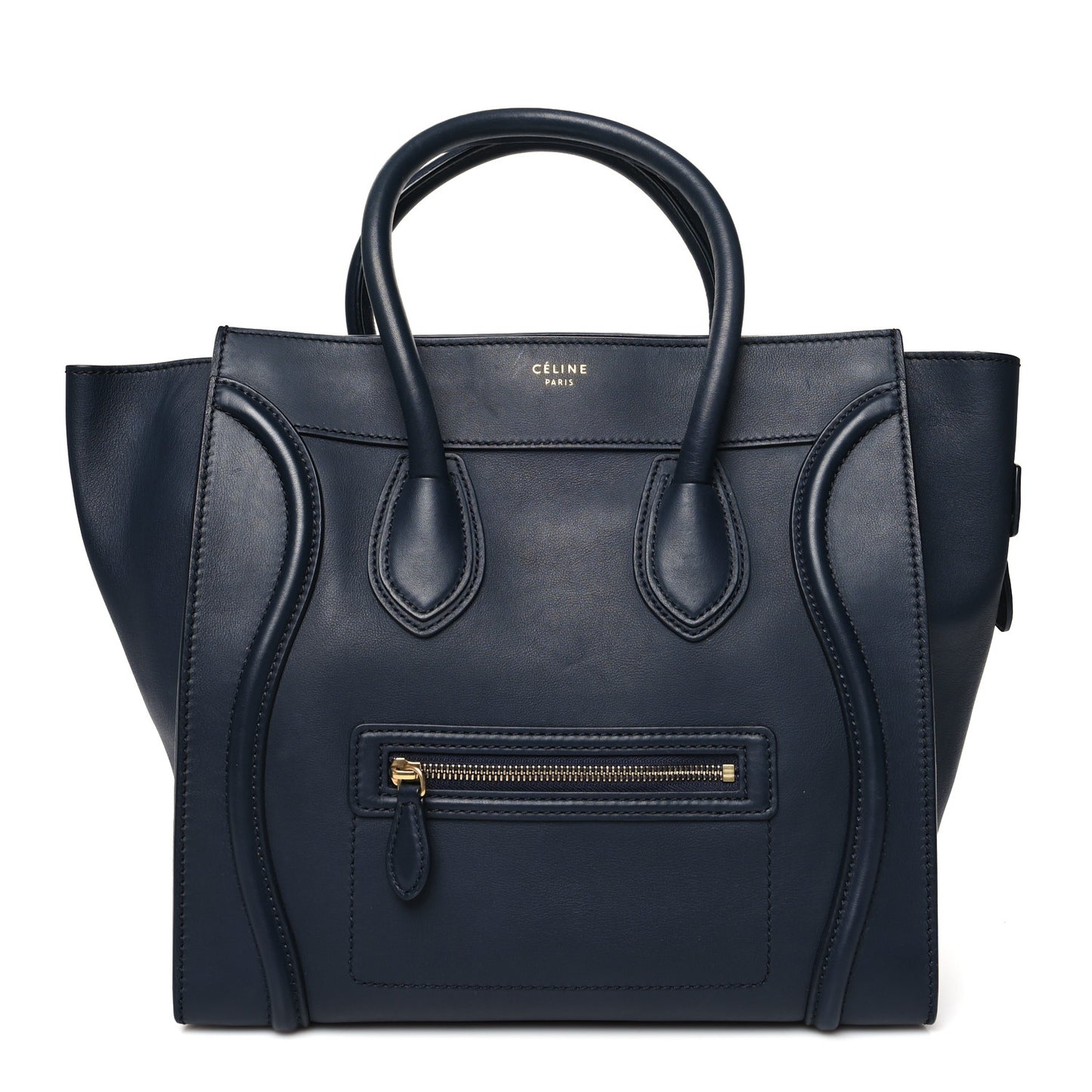 Smooth Calfskin Mini Luggage Navy Blue