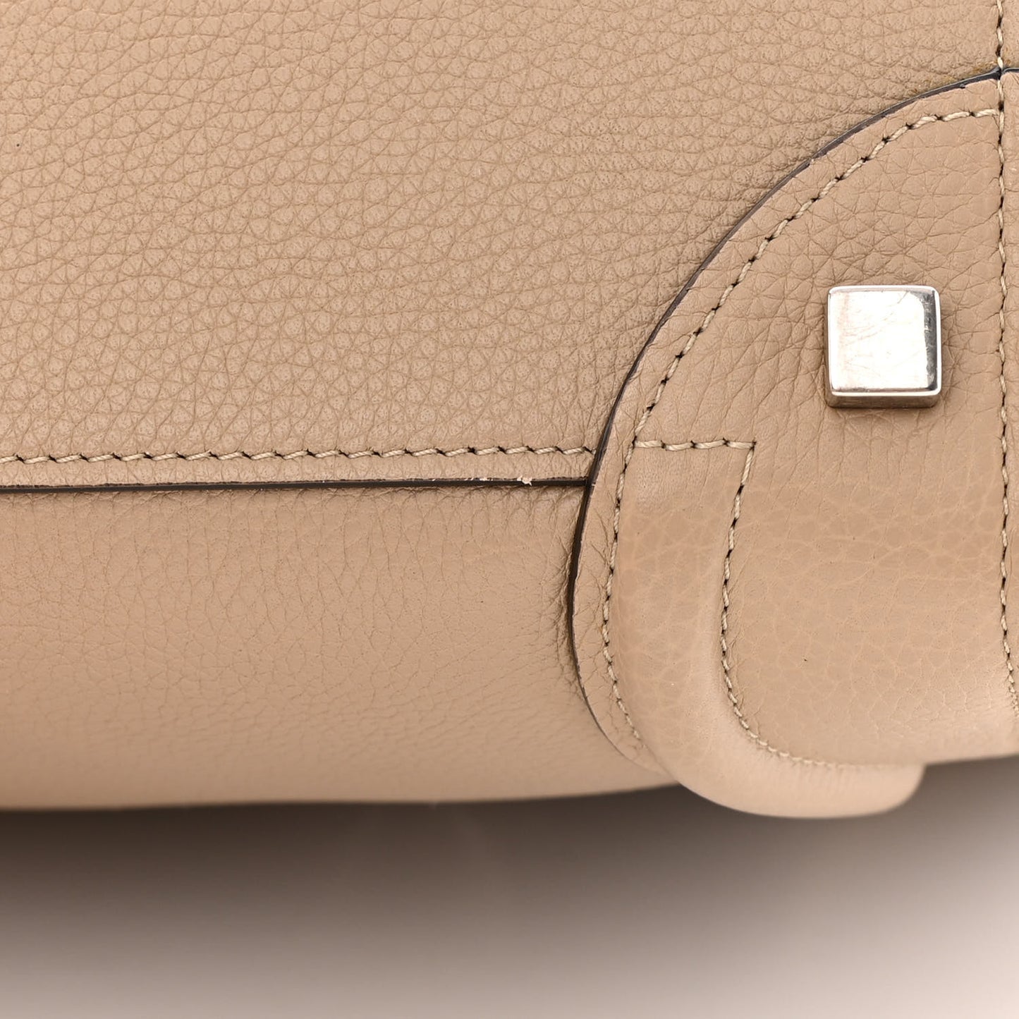 Drummed Calfskin Micro Luggage Dune