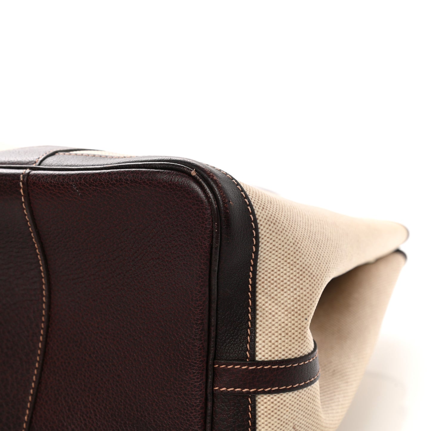 Buffle Skipper Toile Garden Party 36 MM Tote Marron Fonce