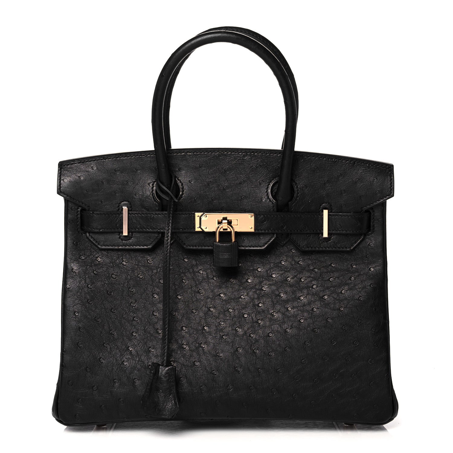 Hermes Ostrich Birkin 30 Black 1 of 34