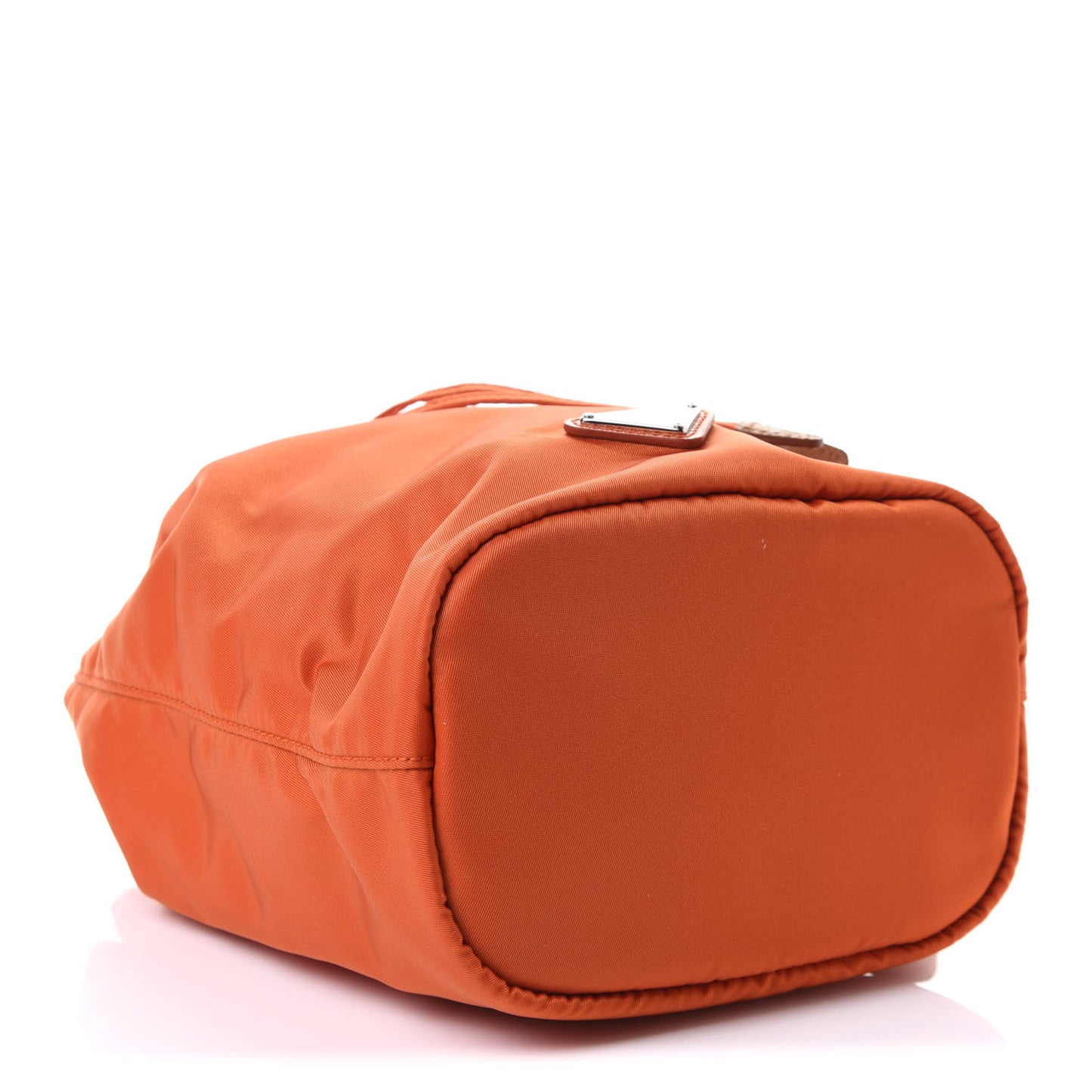Saffiano Tessuto Nylon Bucket Wristlet Orange