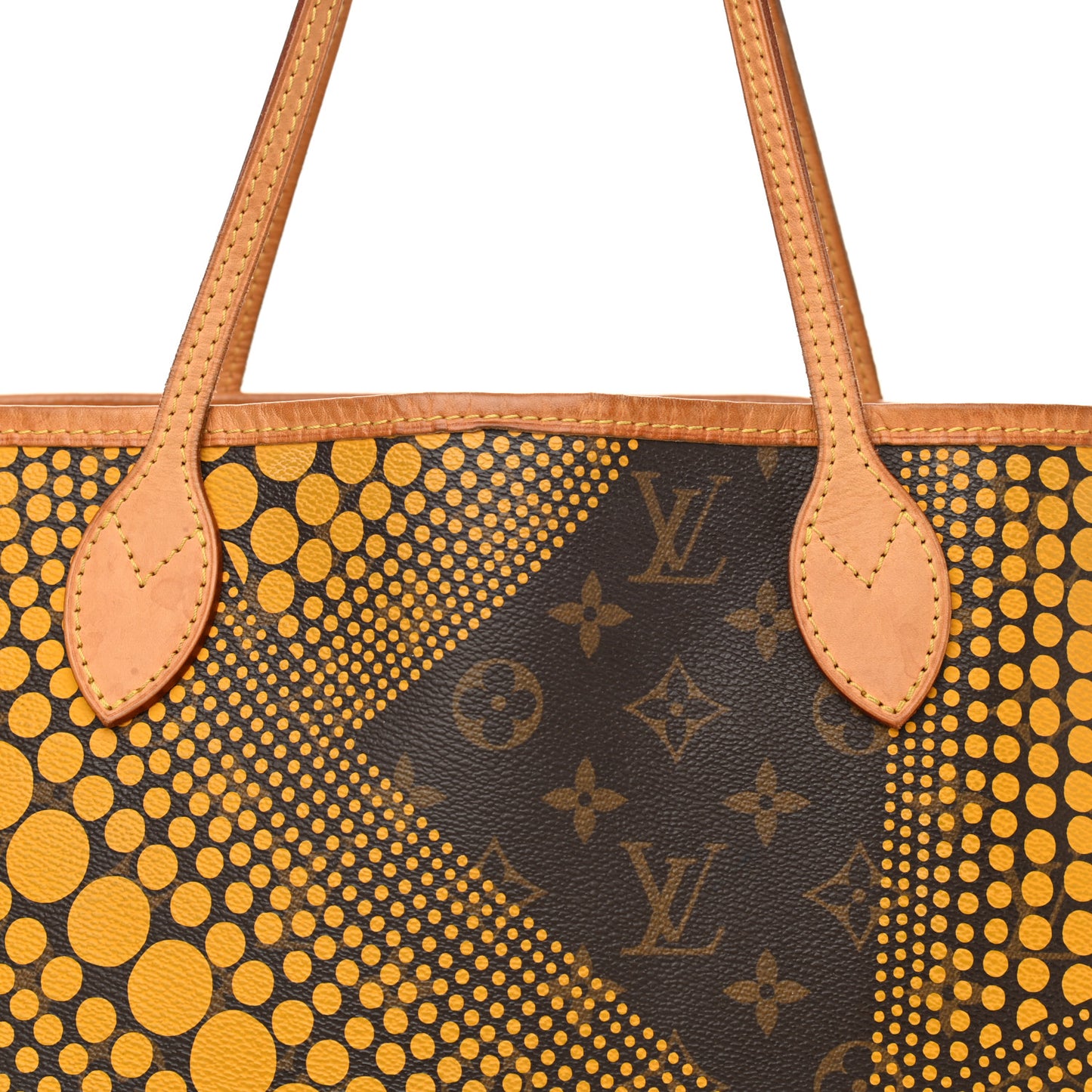 Monogram Kusama Waves Neverfull MM Yellow